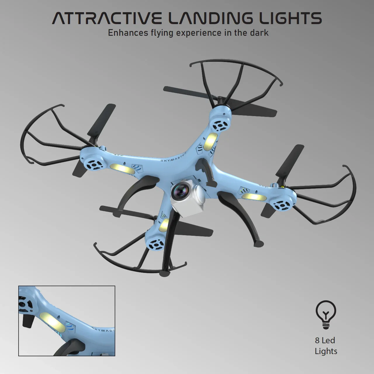 Skymaster 360 Flip Drone with 720P Camera and Dual Battery, 14Y+