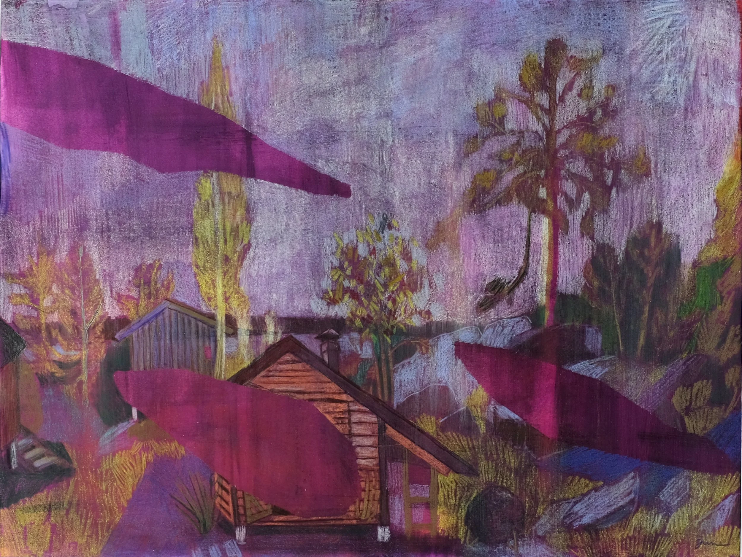 Magenta sunset_acrylique_crayon aquarelle_31x41_2024 - crop.jpeg