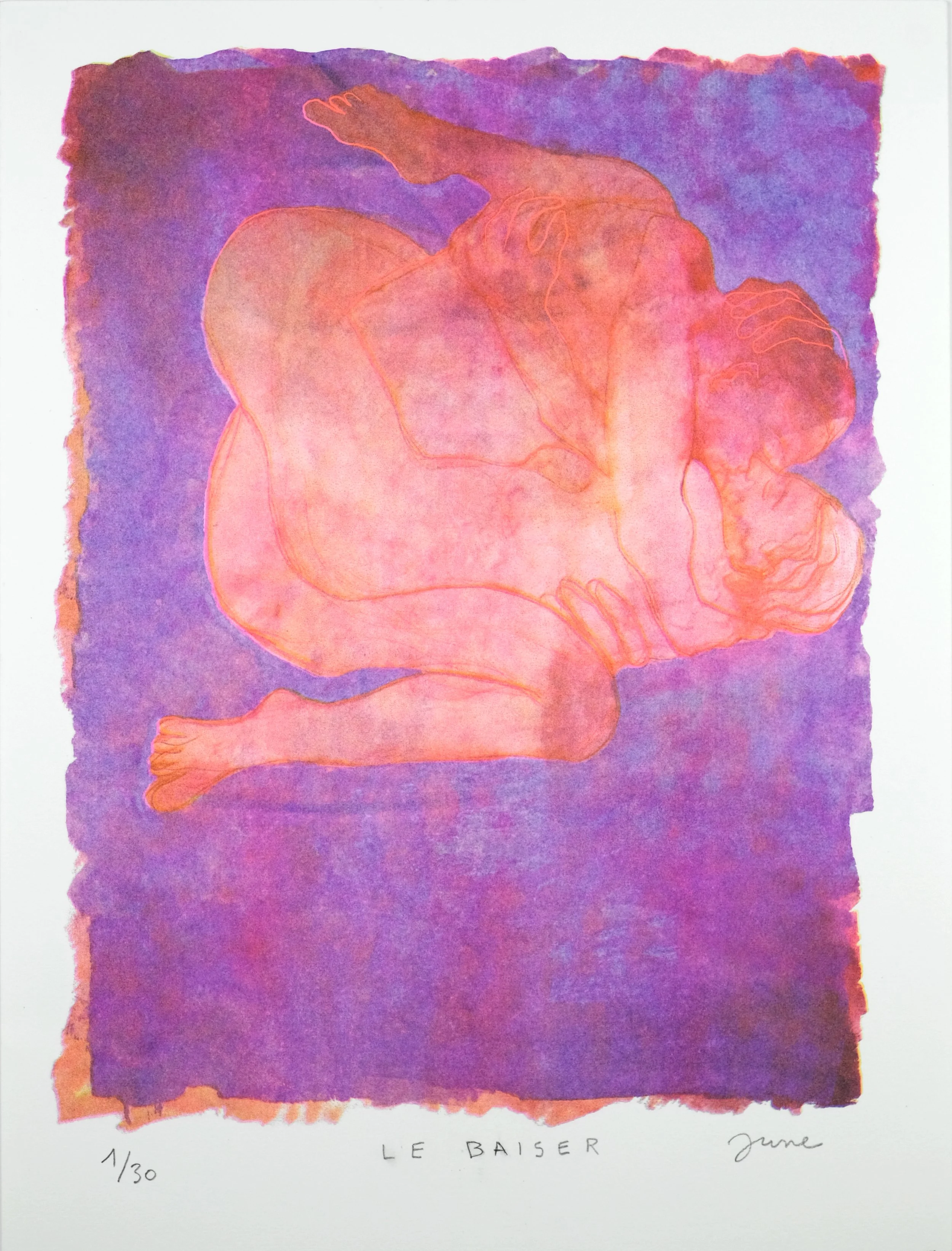 Le Baiser_risographie papier Munken pure rough_30x40_2026_sature.JPG