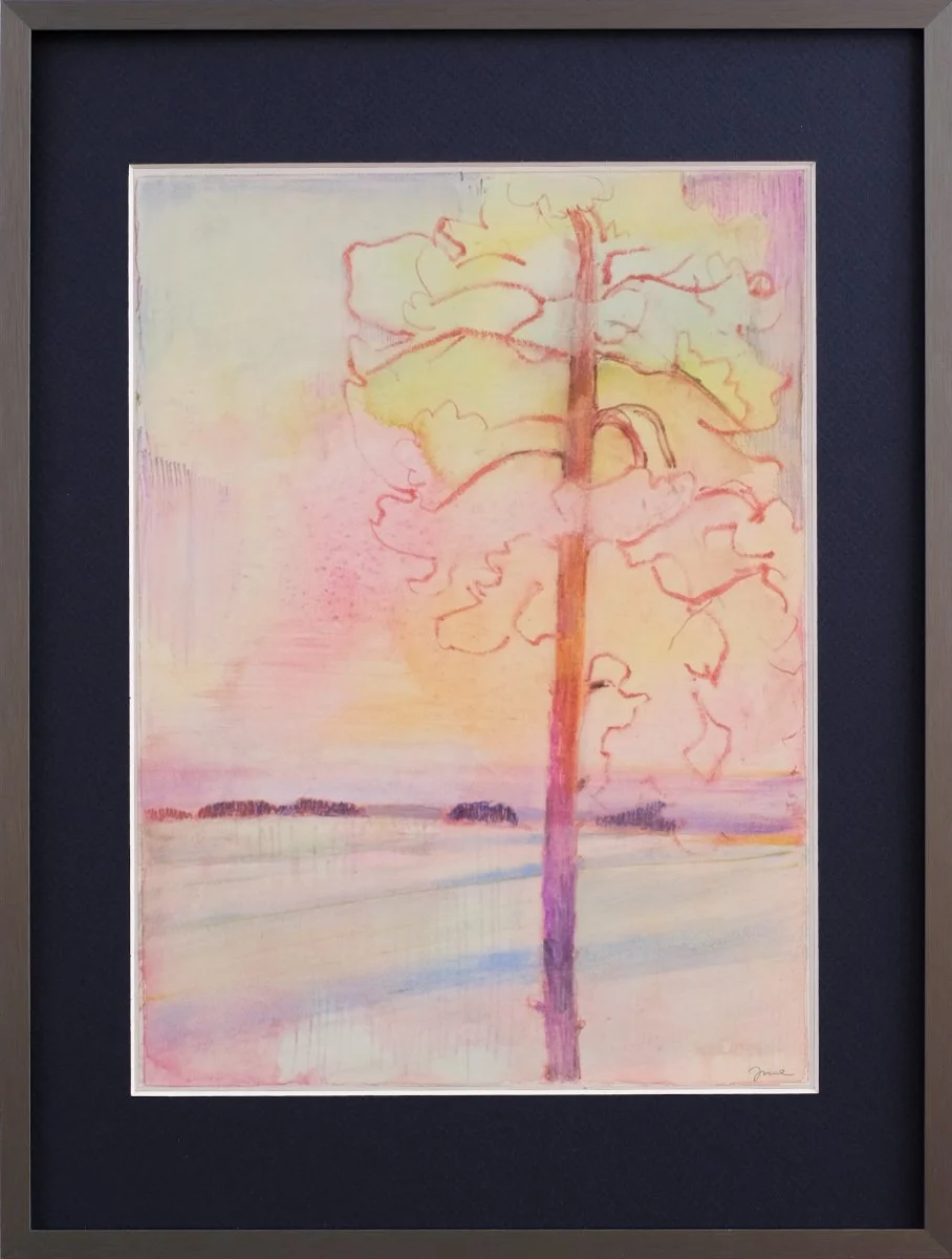 Pink sunset (YXLAN 25.6.22 21h)_crayon aquarelle_31x23_2022_web.JPG