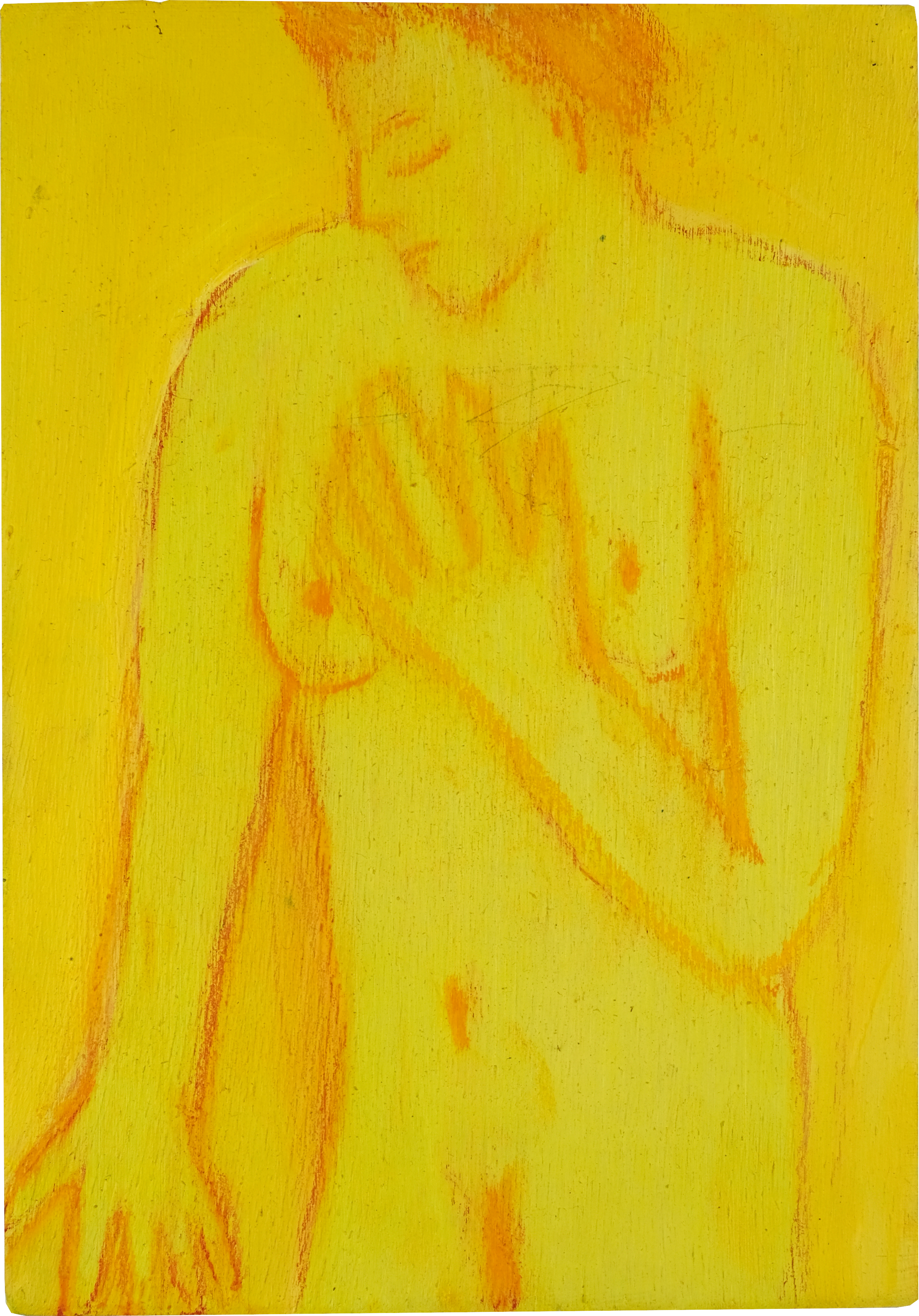 je bois la lumière (main au coeur)_crayons pastel acrylique papier maroufle bois_20x14cm_2025.png