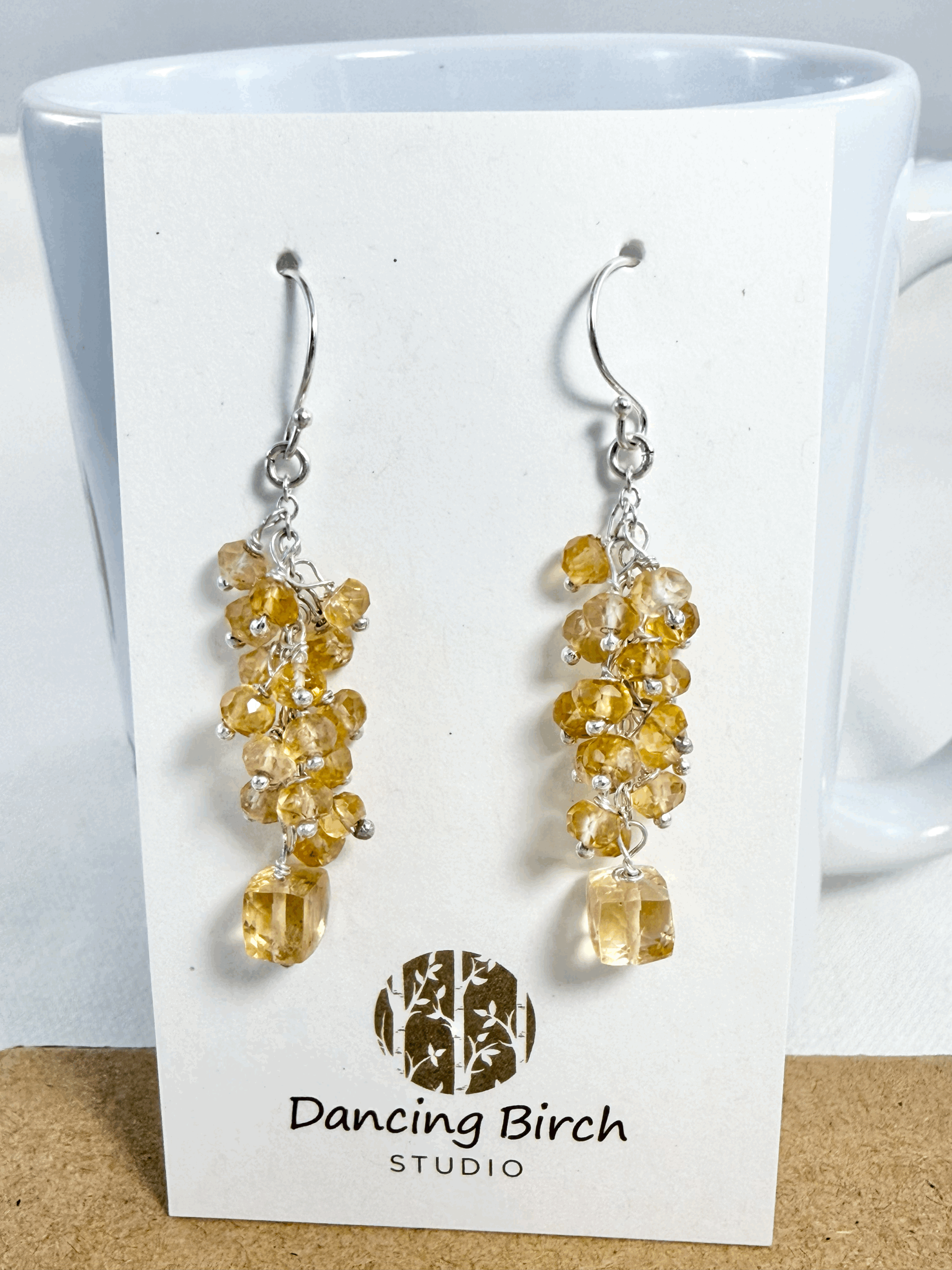 Dancing Birch Studios Earrings - citrine