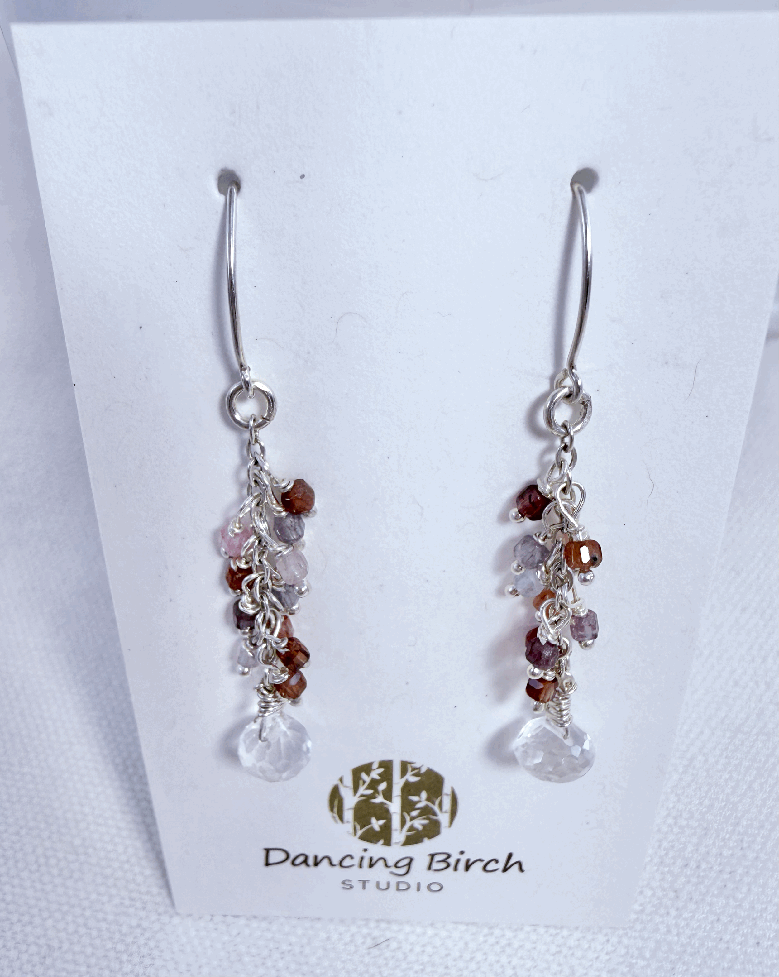 Dancing Birch Studios earrings - rock quartz