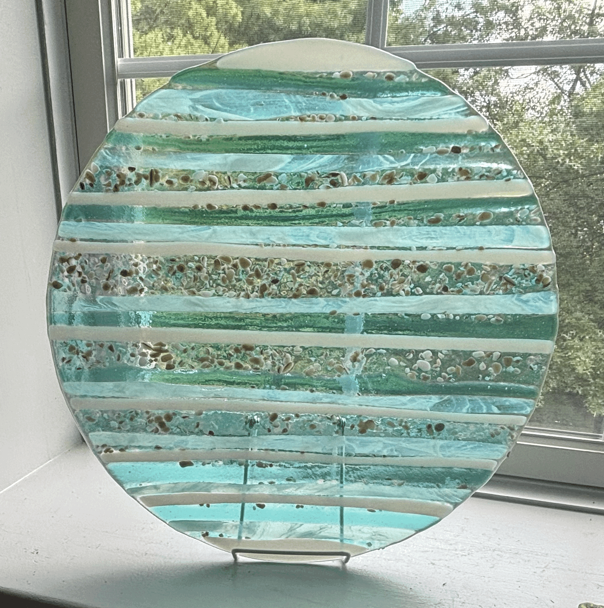 Suzanne Luntz Glass Lg round shallow platter