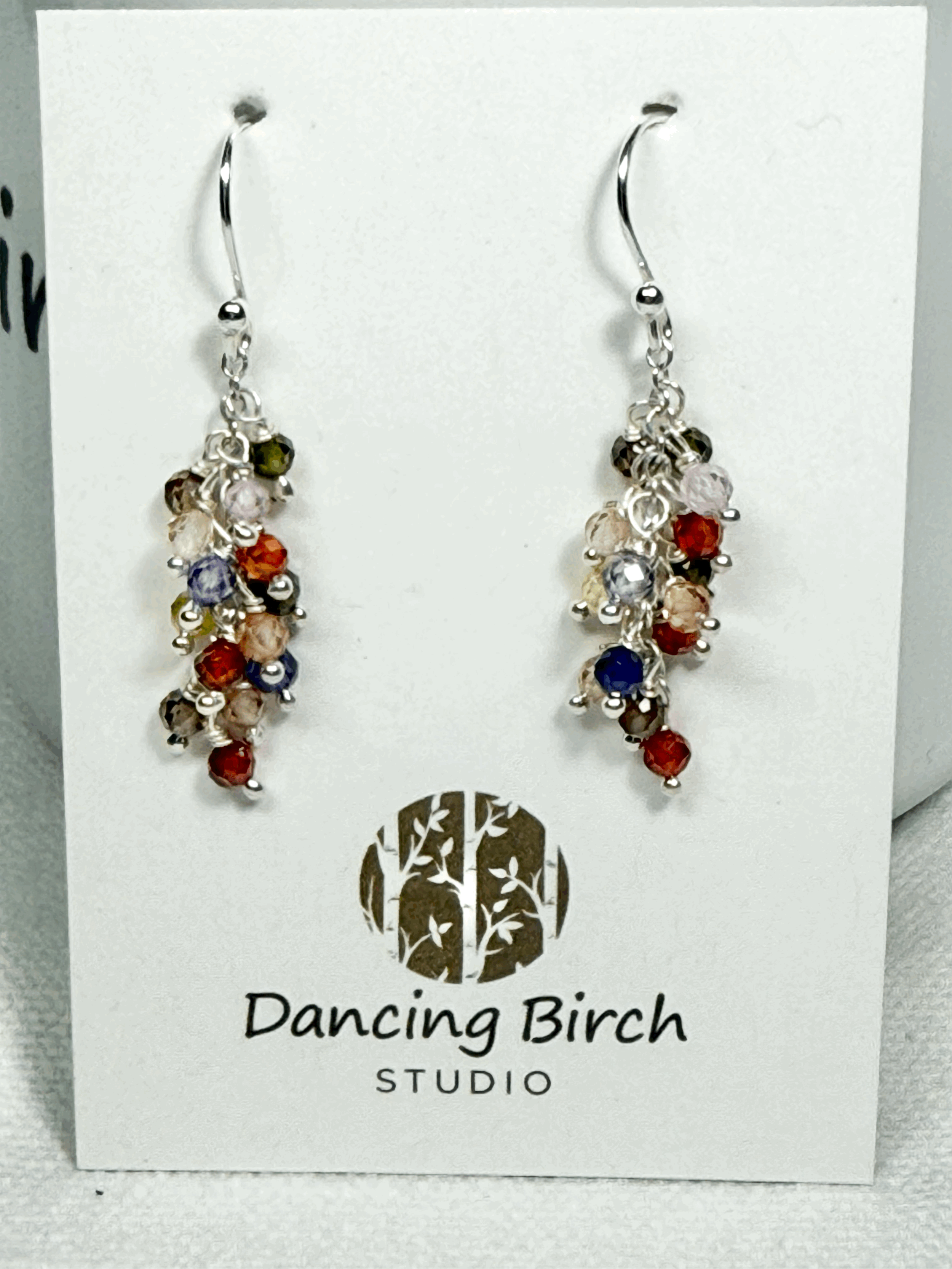 Dancing Birch Studios earrings - multi stone, rock quartz