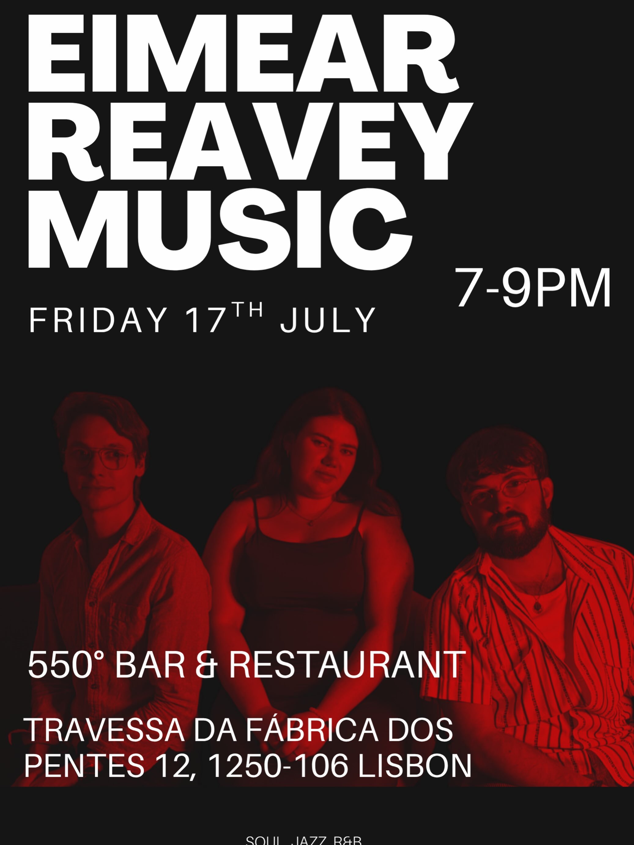 Come see us !!! Super excited to be playing at @550restaurant this Friday 18th July 7-9pm 🖤 

#livemusic #livemusiclisbon #lisbon