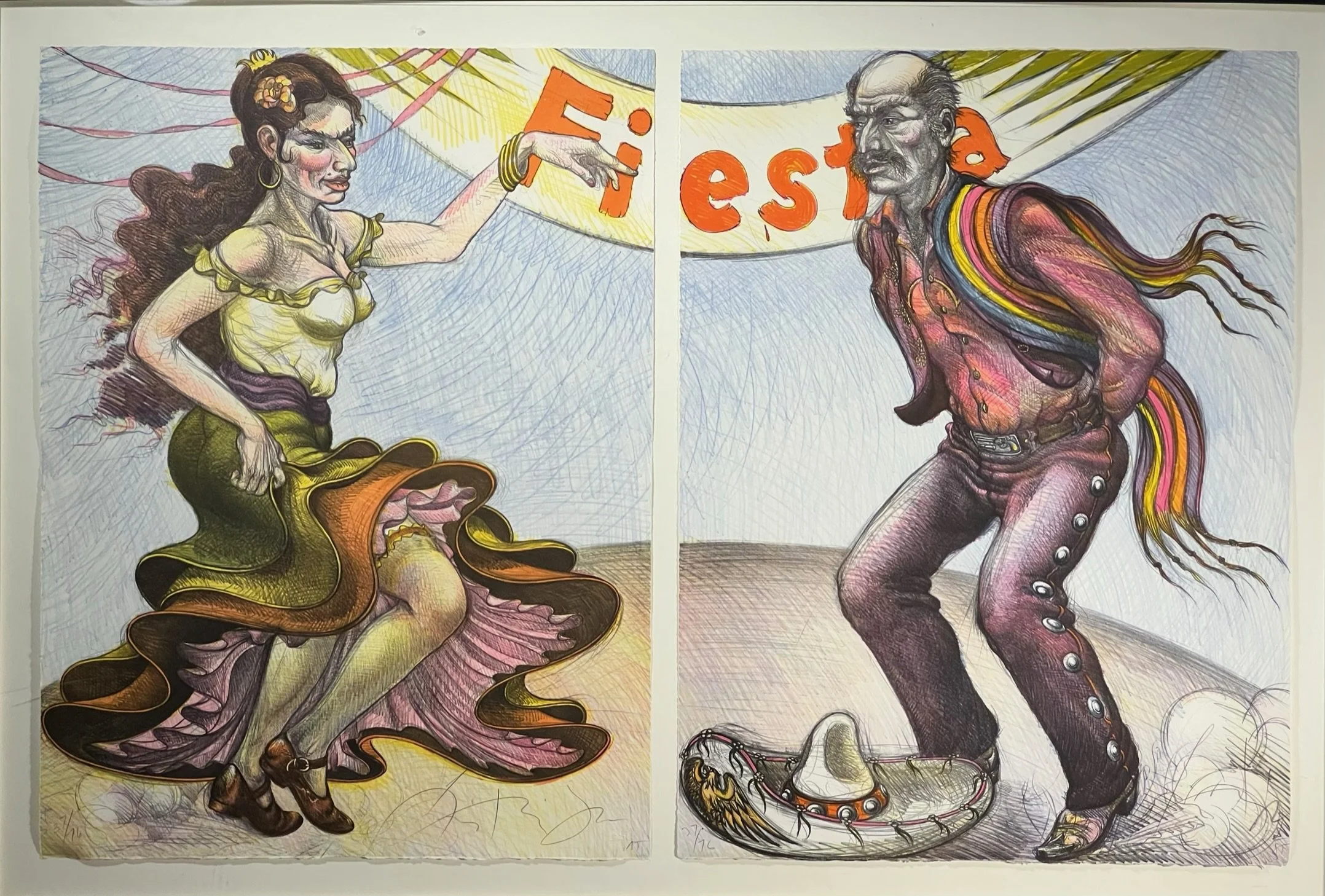 Fiesta Dancers (Diptych) (37/76), 1985, Luis Jimenez