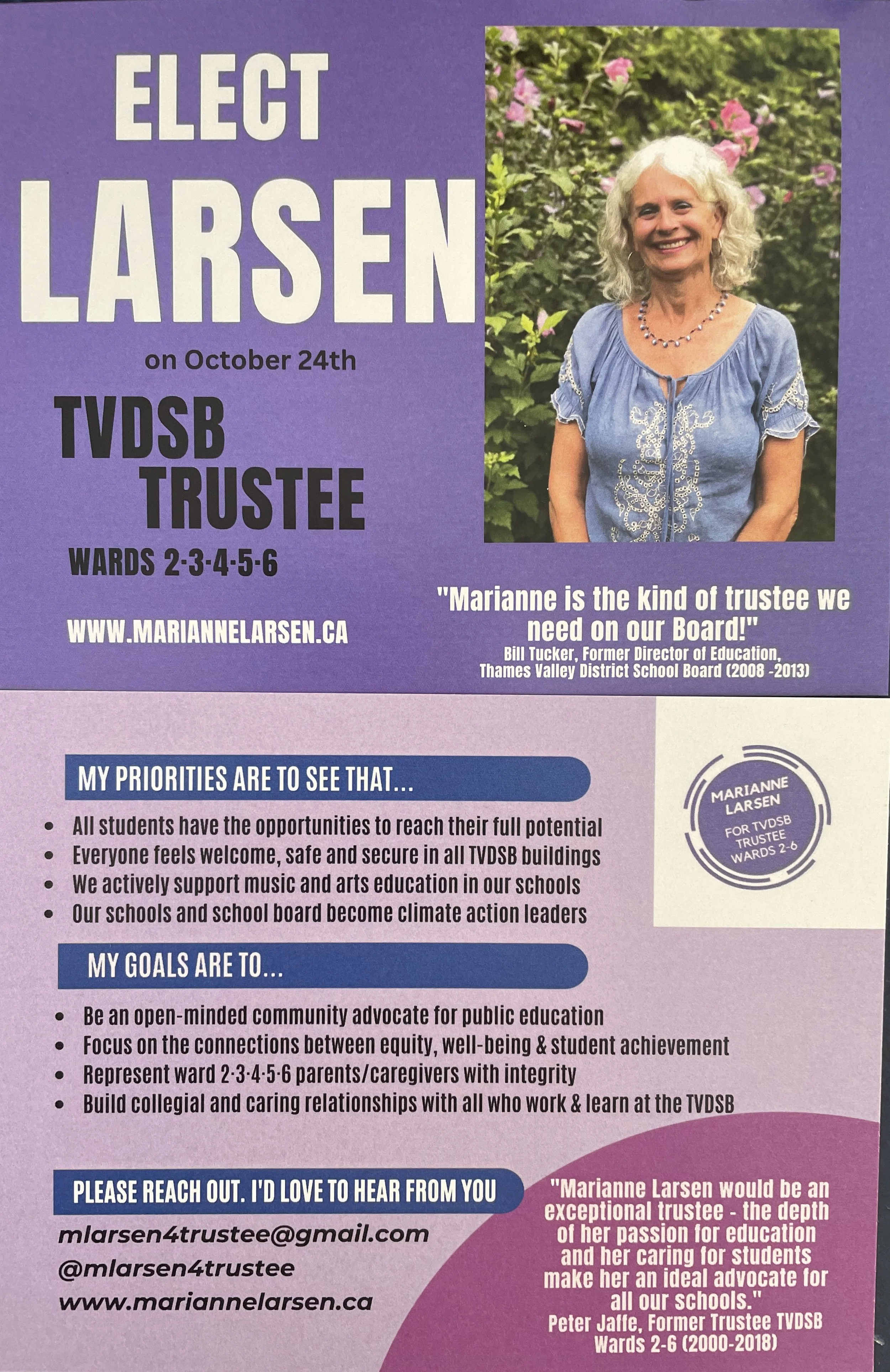 BLOG 1  - WHY I WANT TO BE A SCHOOL BOARD TRUSTEE (20 Aug 2022)