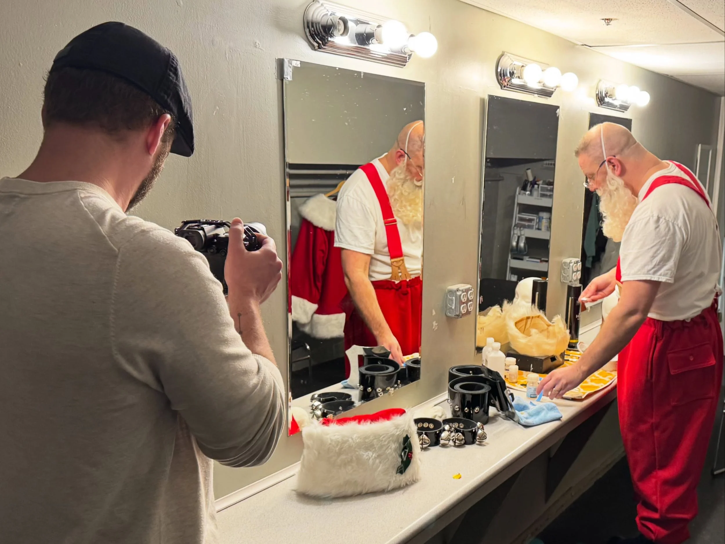 Behind the scenes. Did you know that Behind the Beard: Making Santa Real was shot almost entirely on @lumix S5iiX cameras? Director Brandon Rice has been using Panasonic cameras for his production and short film work since 2005, when he shot One Step