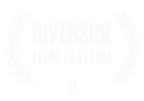 Logo for Riverside International Film Festival with laurel wreaths and text indicating audience favorite documentary.