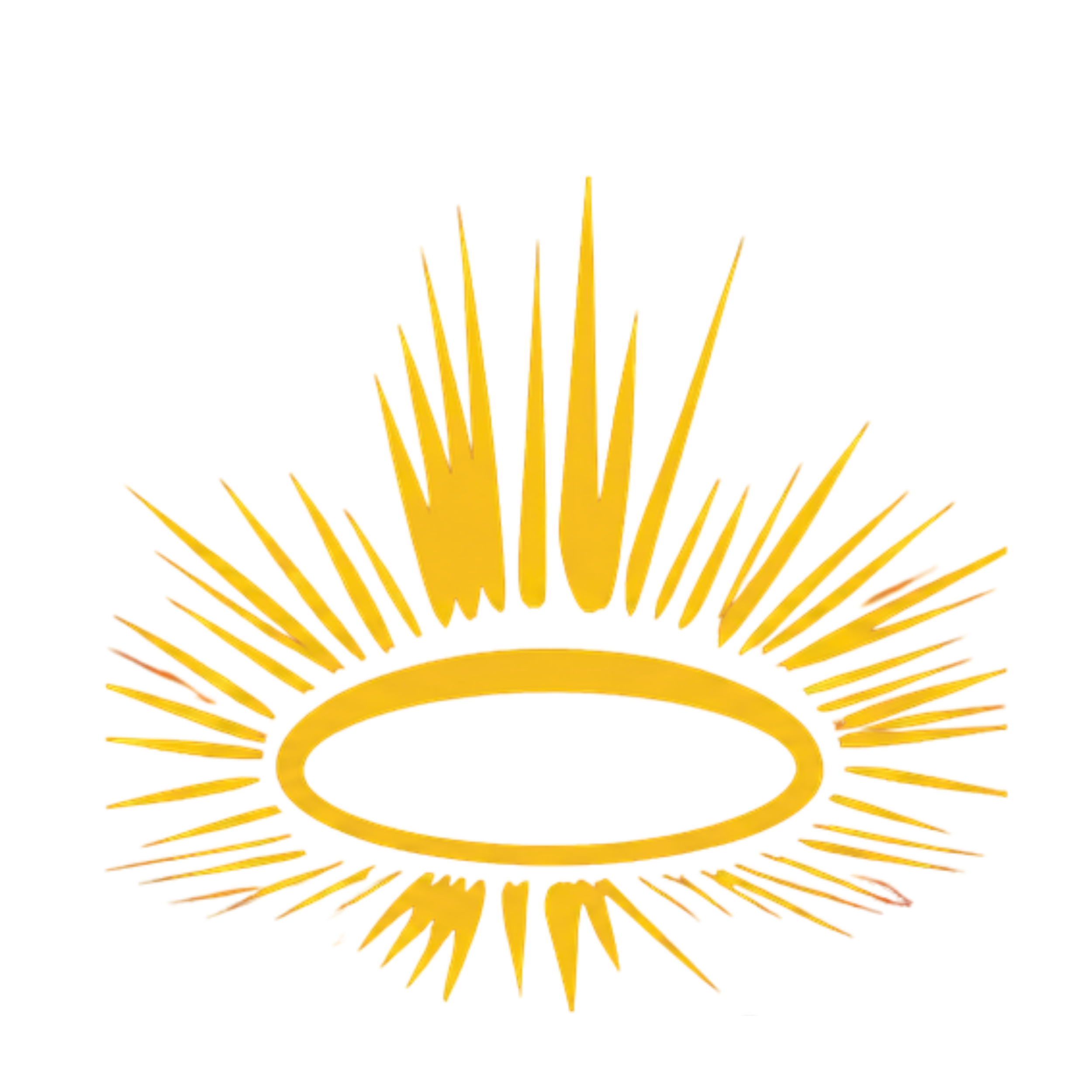 A digital illustration of a yellow firework explosion on a black background, with laser-like streaks radiating outward in a circular pattern.