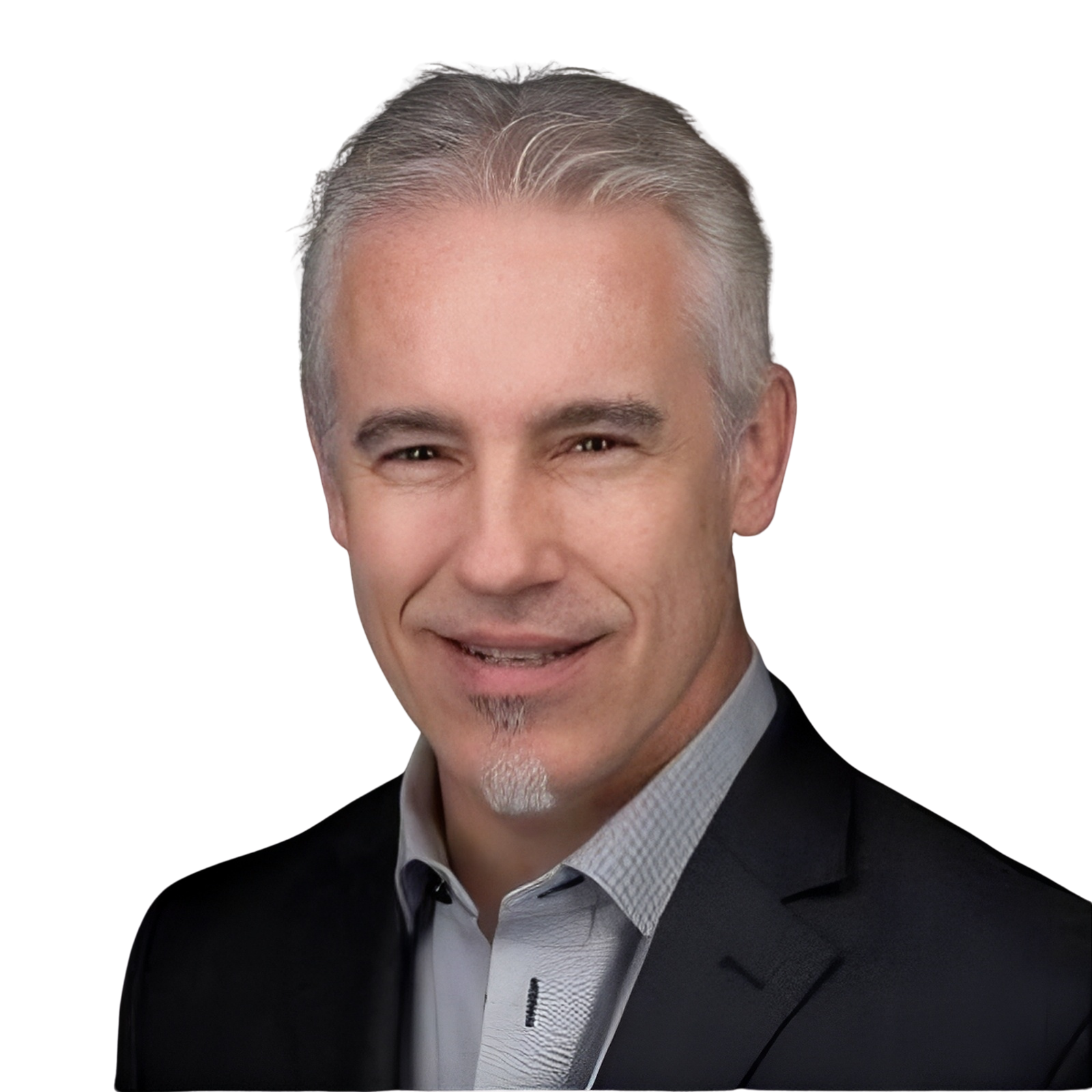 A headshot of Cliff Dice, Co-founder of Clear Watch, wearing a black suit jacket and a light-colored shirt, posing against a plain background.