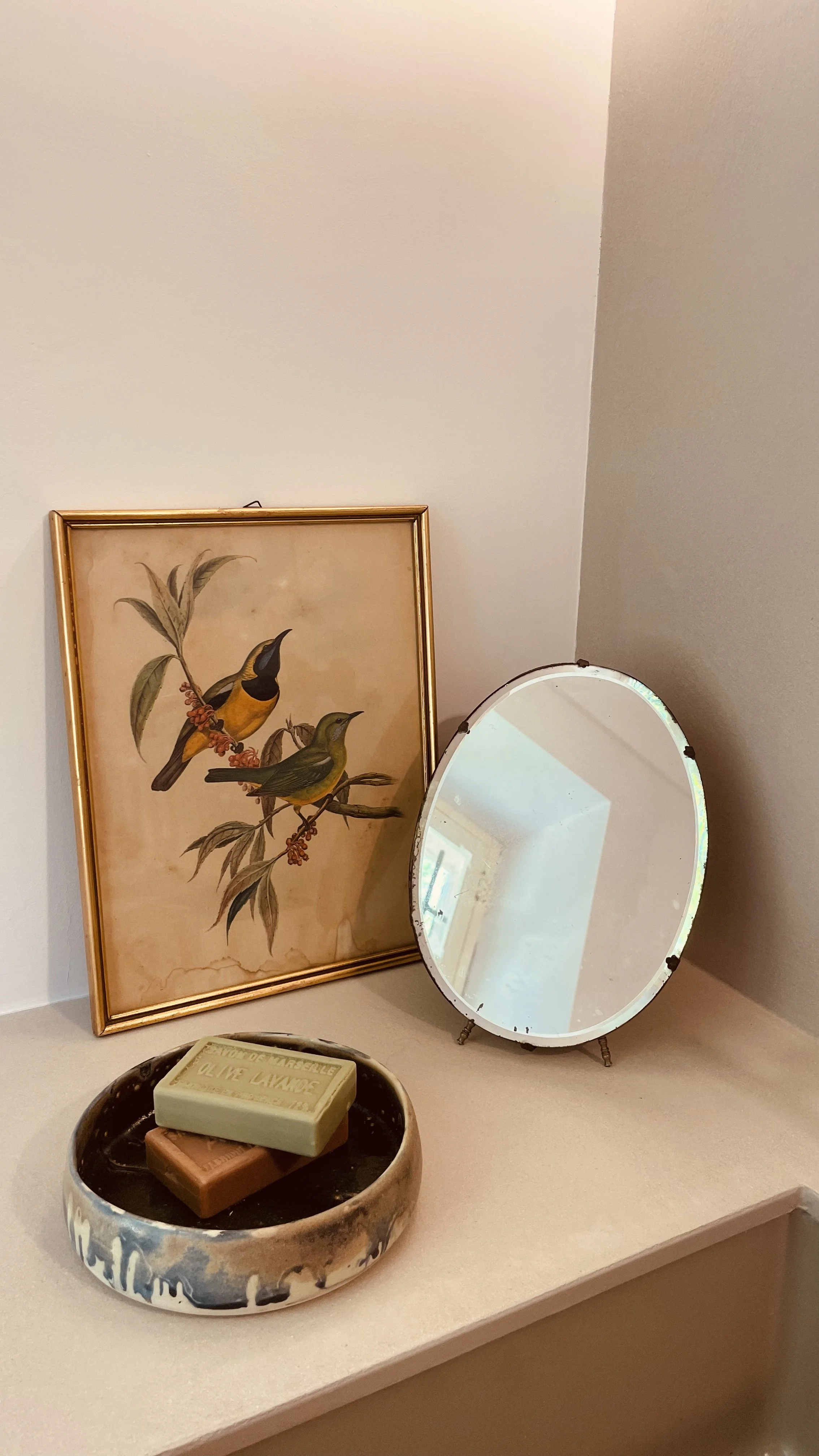 Thoughtful bathroom details at Villa Oberti, a restored countryside villa near the Langhe