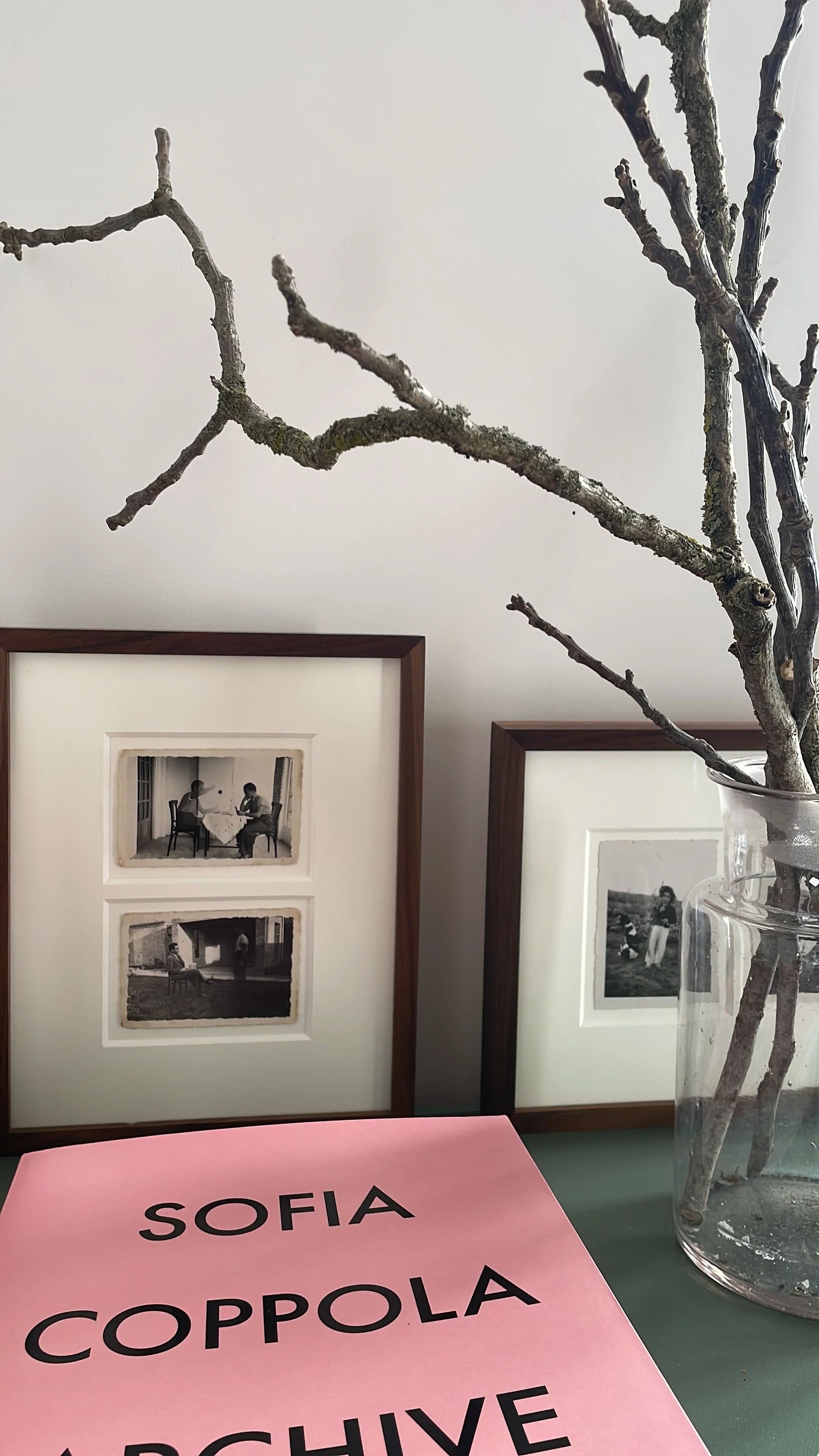 Vintage family photographs and natural details at Villa Oberti, a historic countryside home in Piedmont