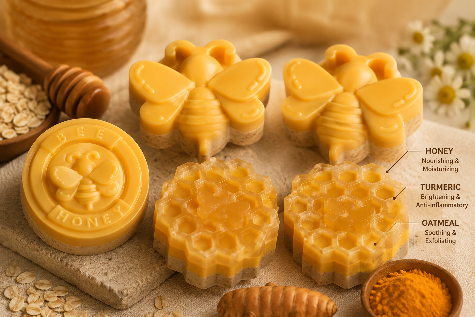 3 Layer Bee Soap Bar