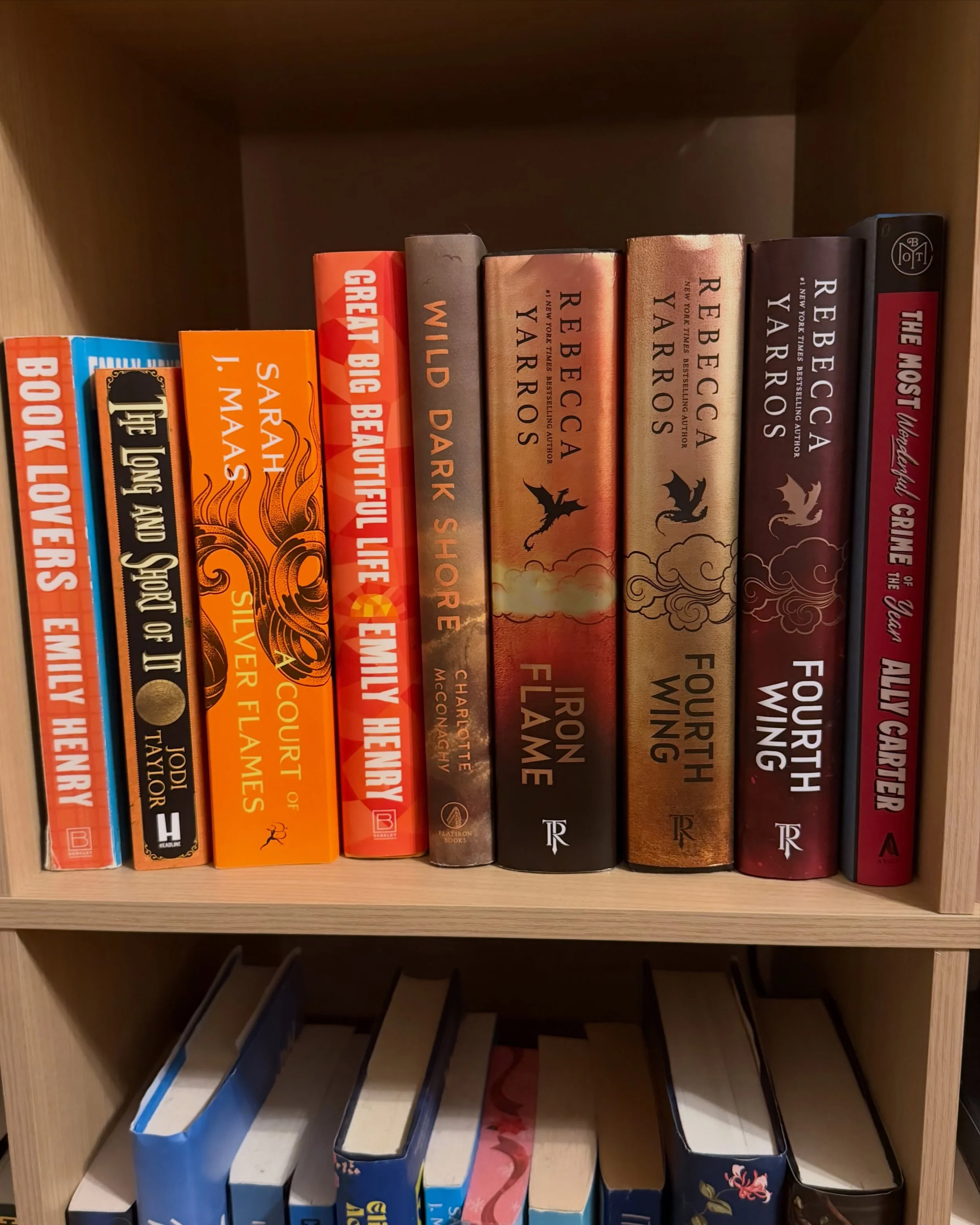 Color-coded bookshelves: beautiful or chaotic? 📚

So many authors on this shelf have new releases coming this year, and I can&rsquo;t wait! 

What upcoming book release are you most excited about?

#bookshelf #colorcodedbookshelf #bookstagram #newbo