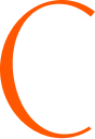Letra C naranja