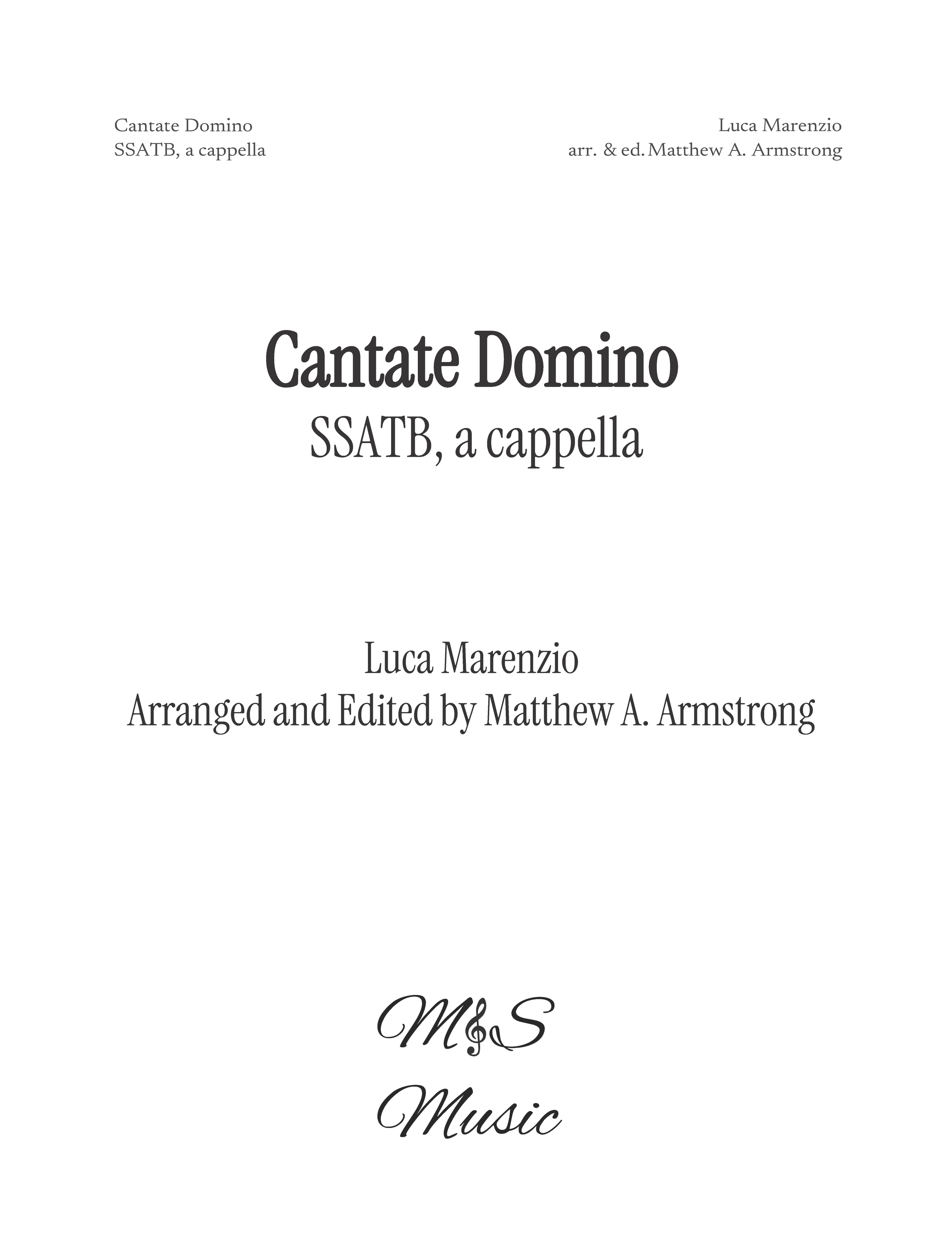 Cantate Domino