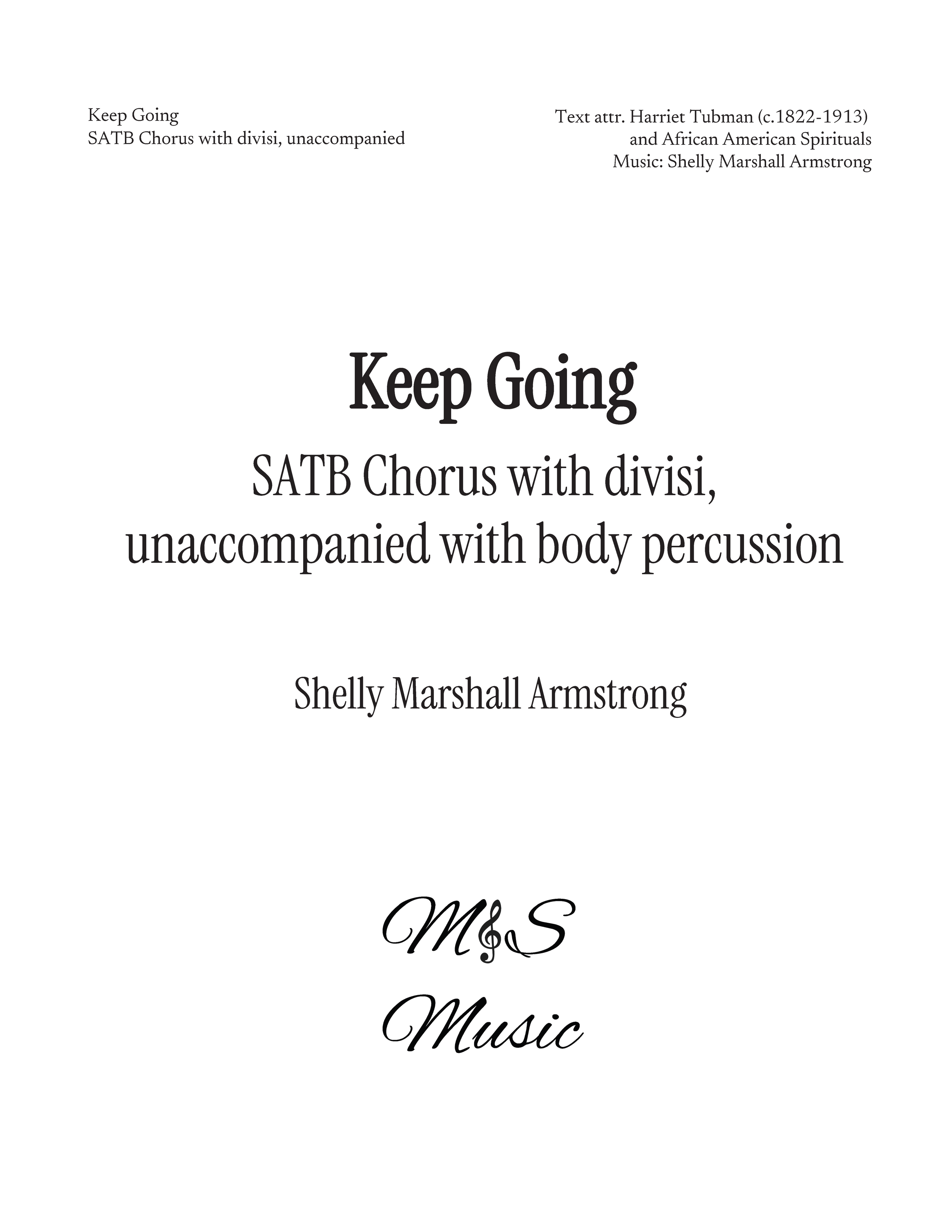 Keep Going-SATB