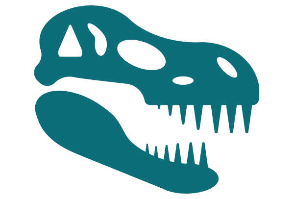 T-rex skeleton head