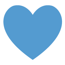 A blue heart shape