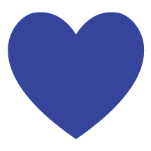 A blue heart shape