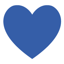 A blue heart shape