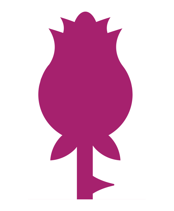 A digital illustration of a purple rose