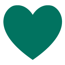A green heart shape