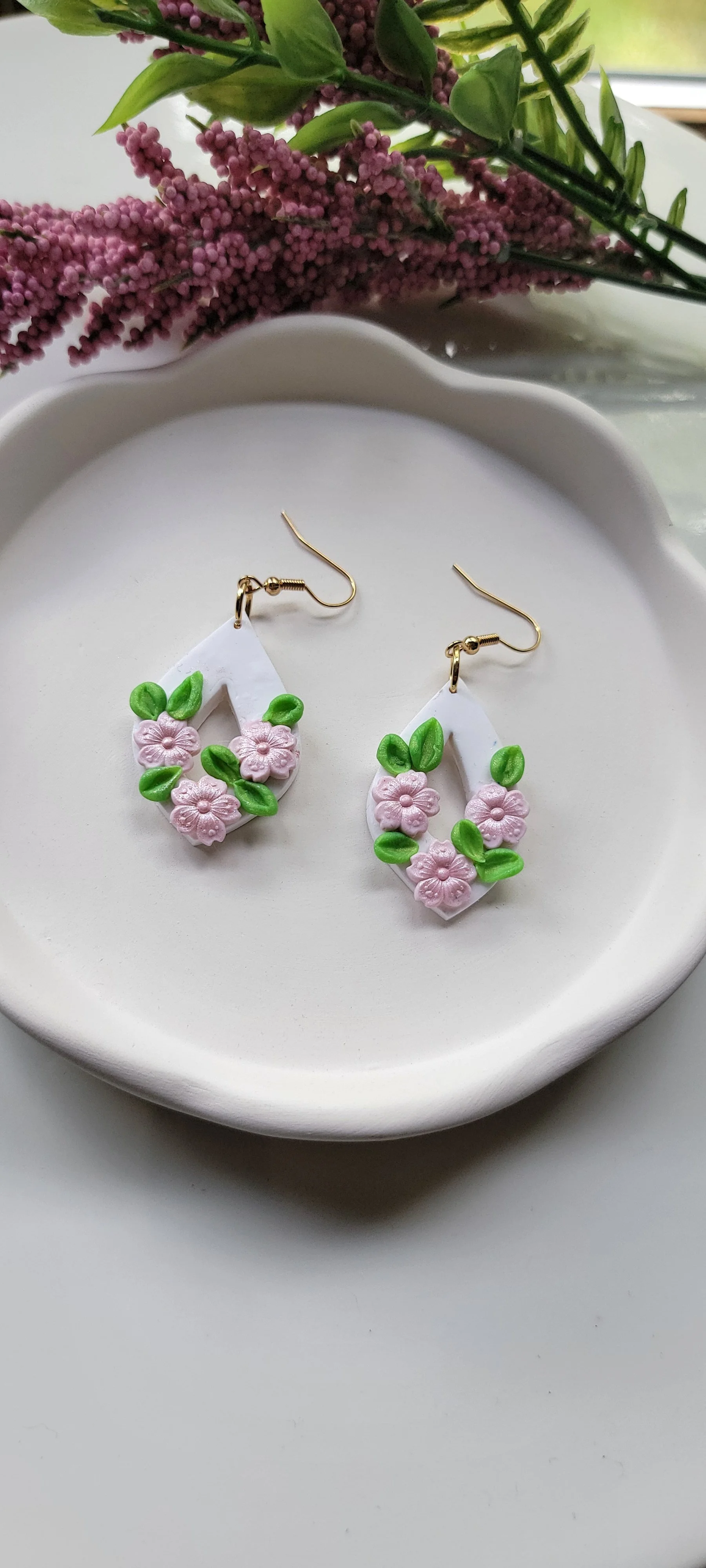 Cherry Blossom Dangle Earrings