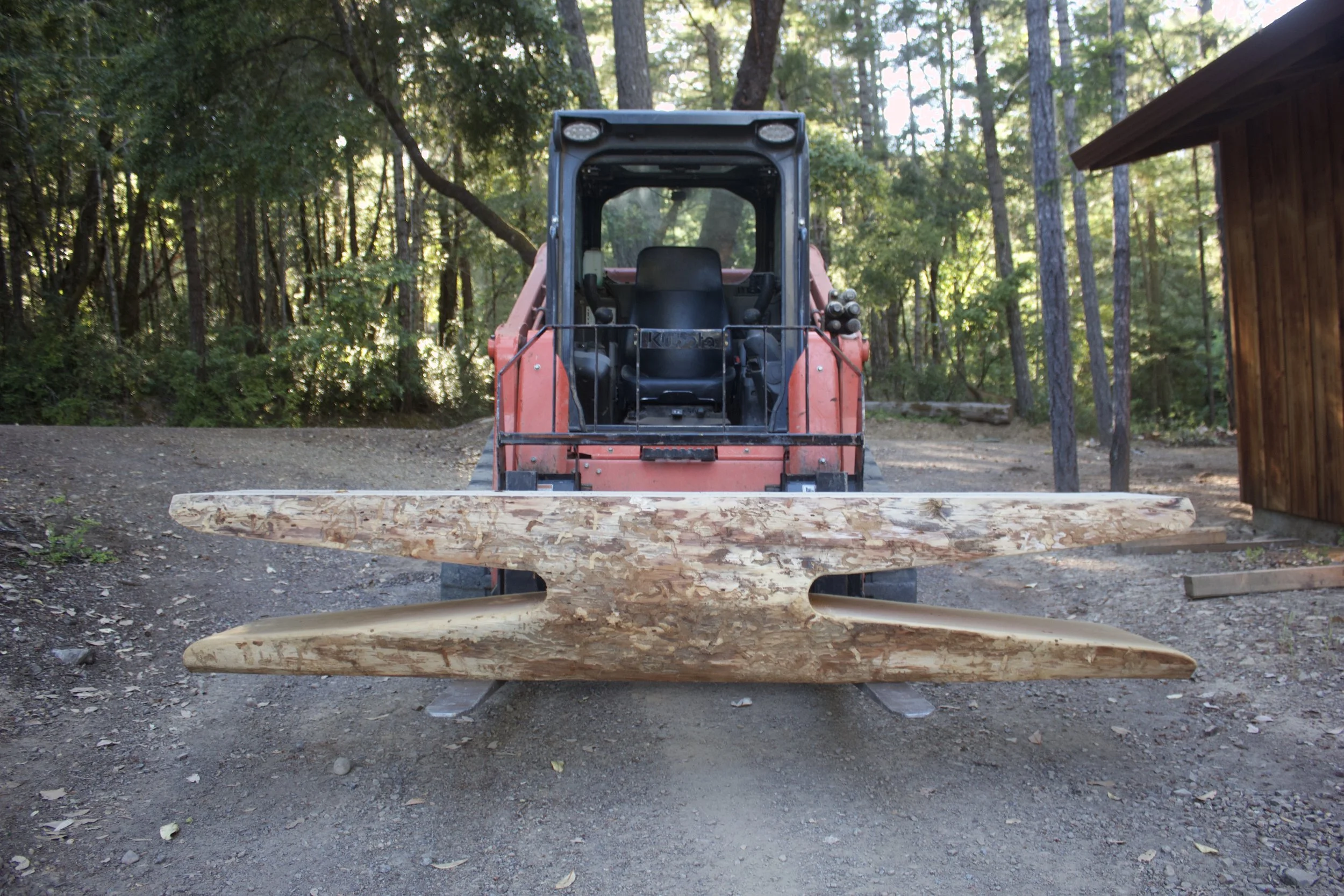 Transporting The Anvil to the Gallery 
(Viewed from The Anvil's Live Edge)