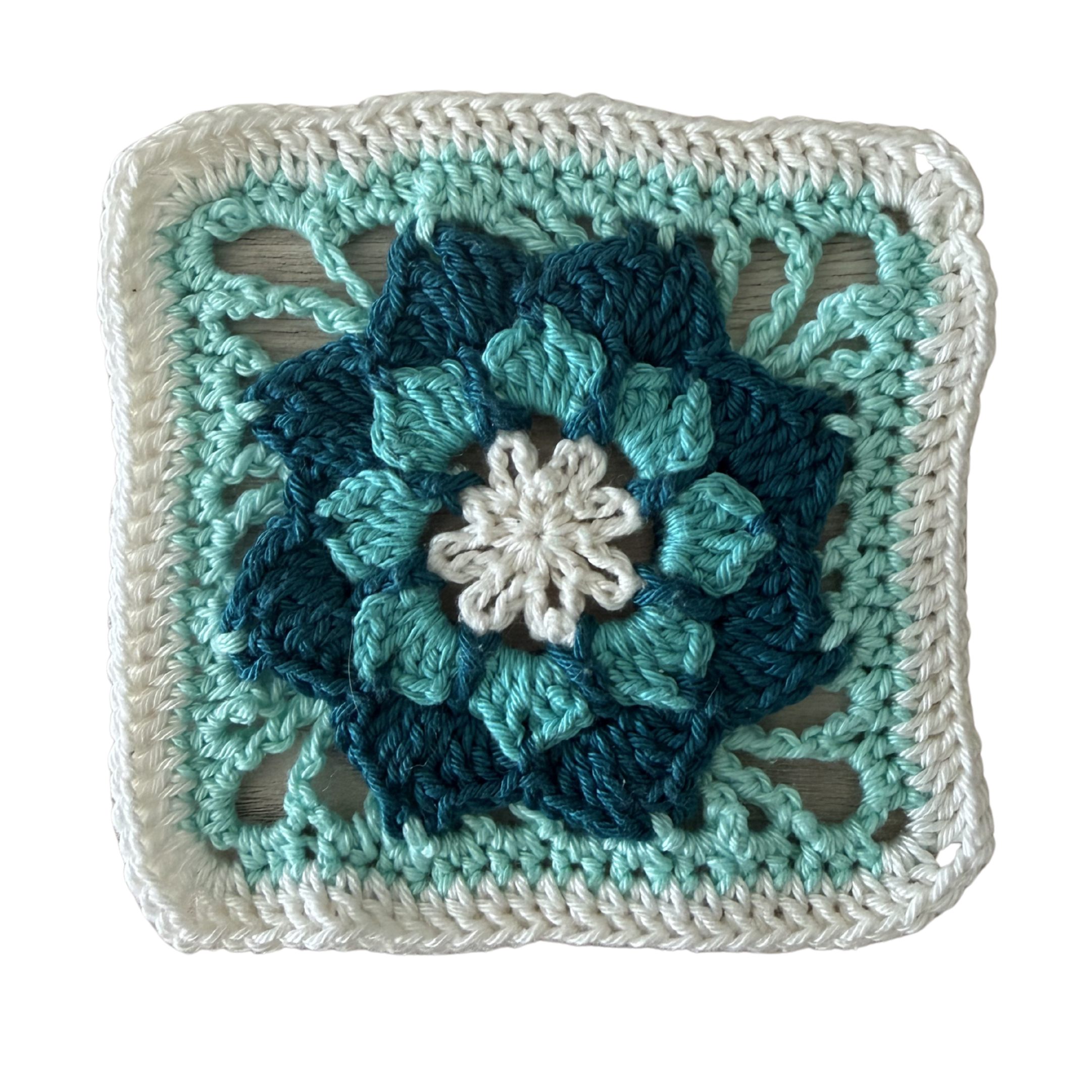 ice frost granny square/coaster