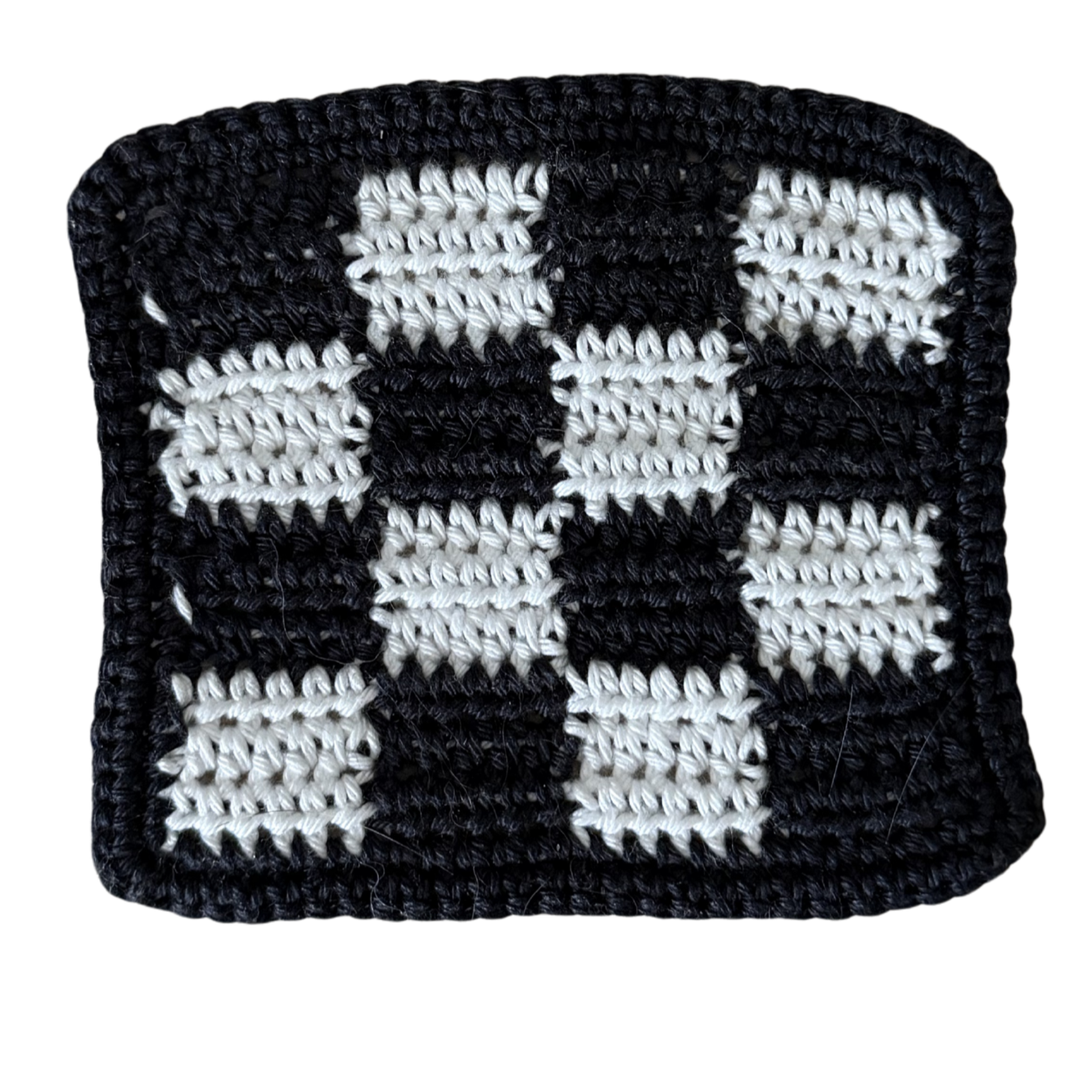 checkered coaster
