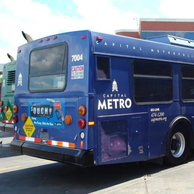 "Dump the Pump" on the Bus Tail—"Ouch" at the pump, relief on the ride.