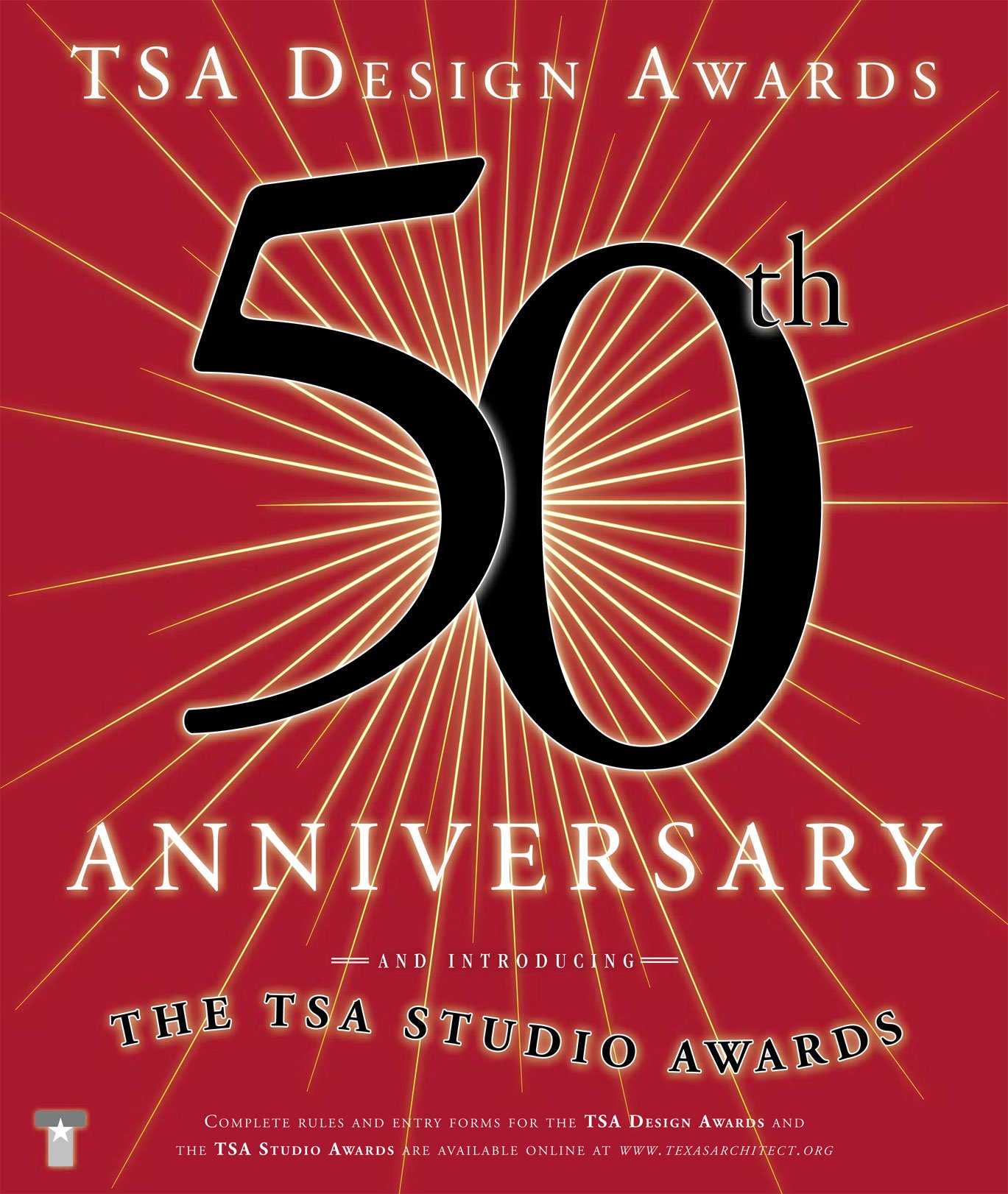 TSA's 50th Anniversary promotional piece, introducing the new Studio Awards program.