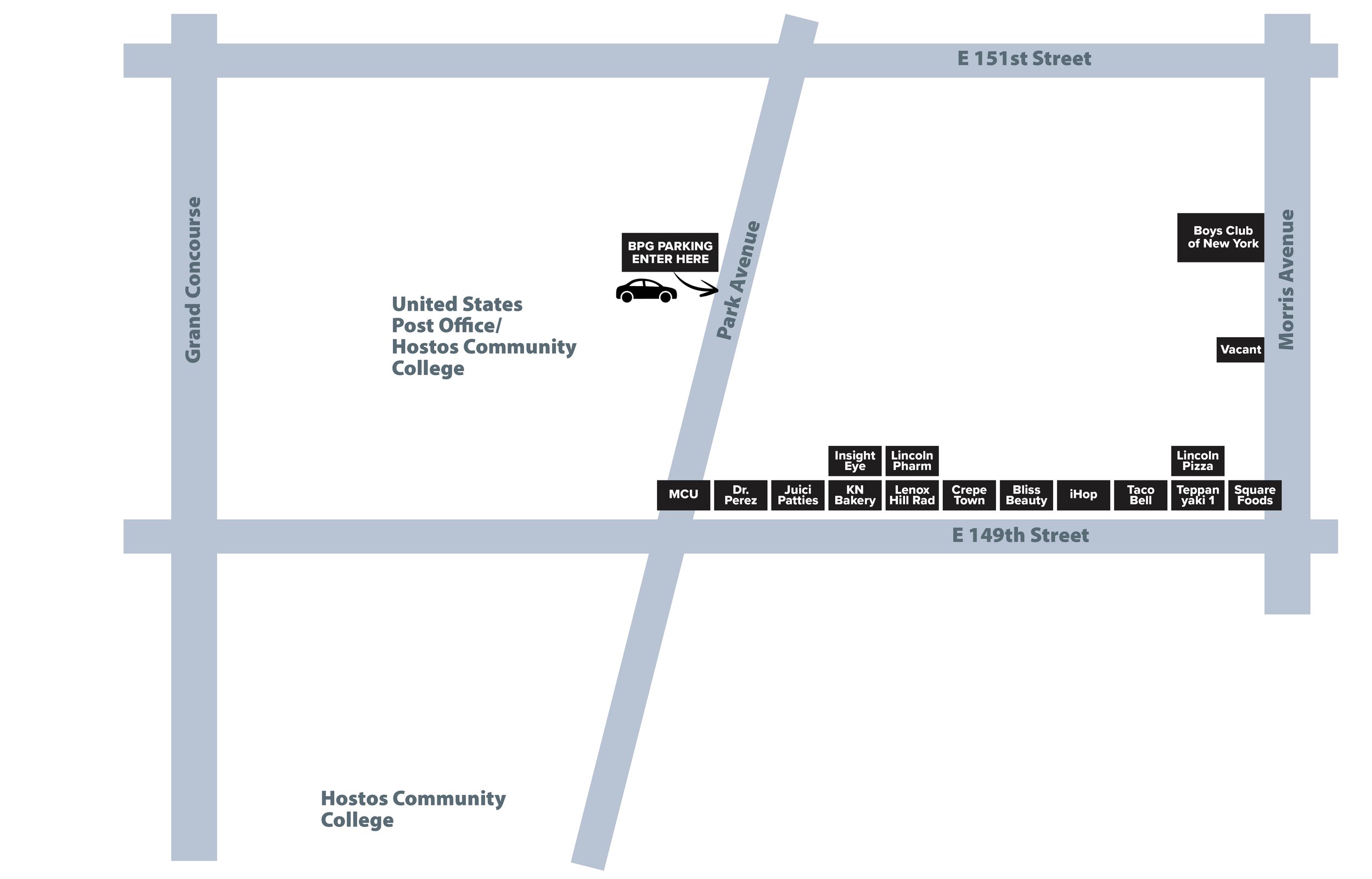 Street/store layout for Melrose Walk