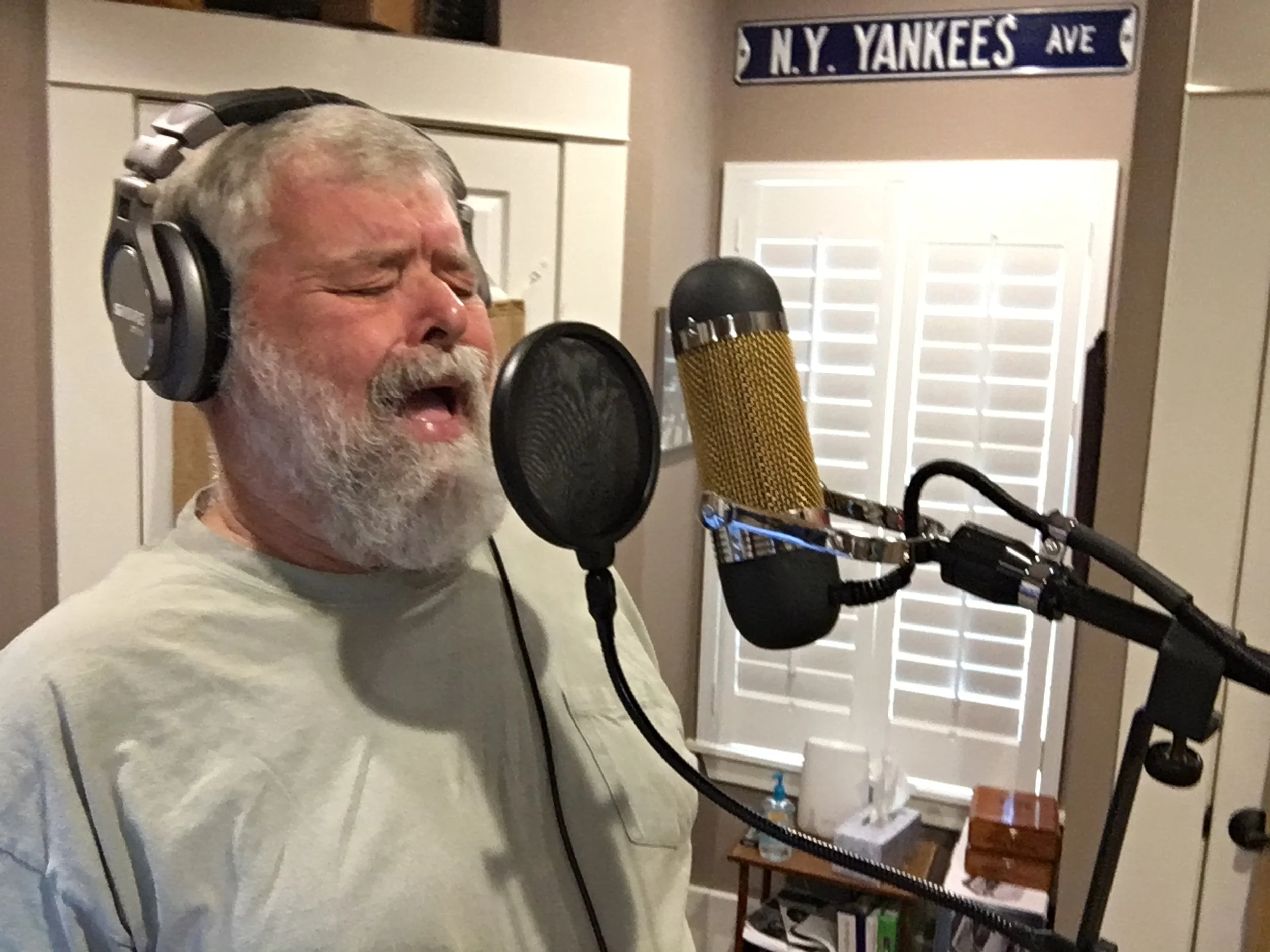 Will Salt recording vocals at Studio 2.0 in Seguin, Texas