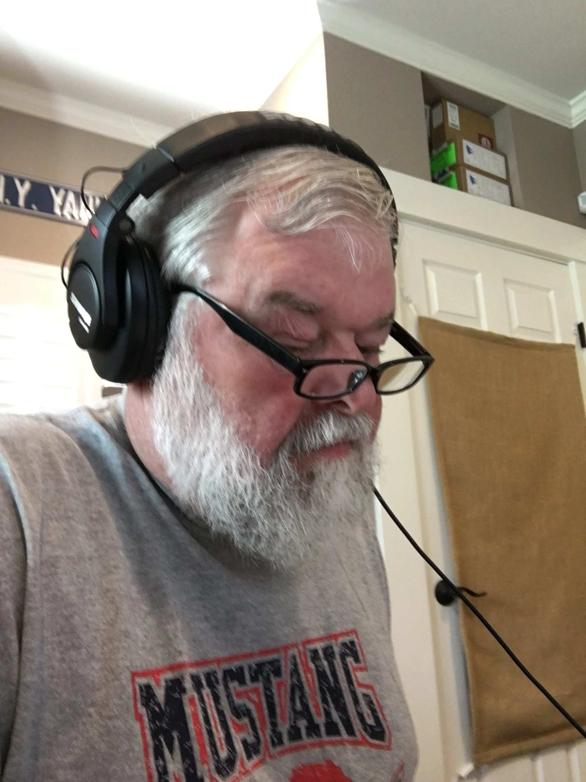 Will Salt reviewing a recording at Studio 2.0 in Seguin, Texas