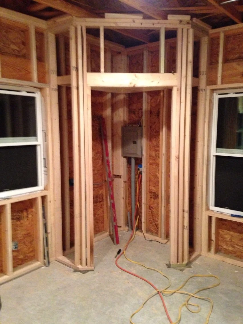 Construction of Studio 2.0 recording studio in Seguin, Texas