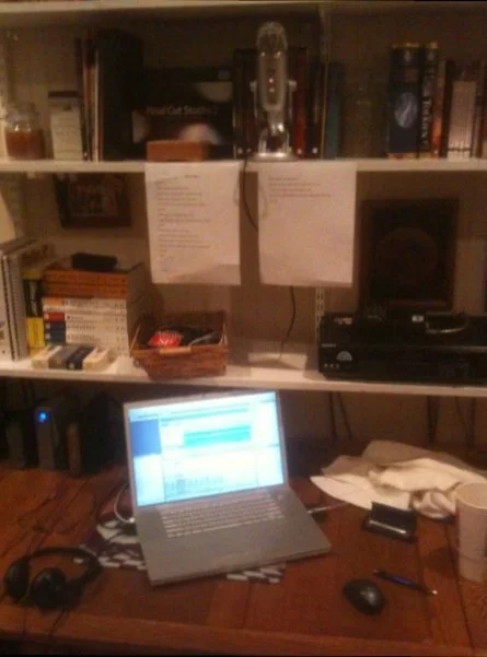 Original Studio 1.0 recording setup in Stockdale, Texas