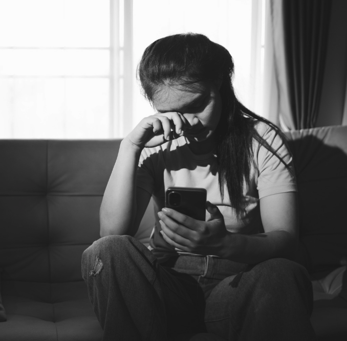 woman who feels stuck in her grief in west seattle because of emotions like anger and sadness