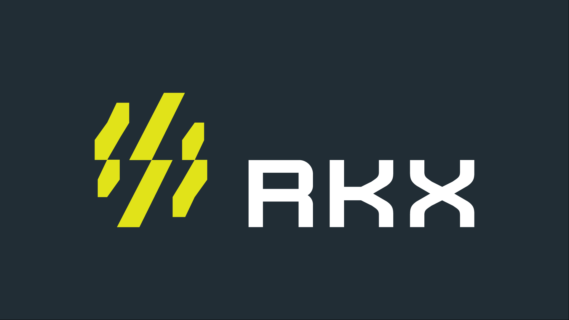 Dark background with yellow and white logo, featuring a stylized electric bolt and the text 'RKY' in bold white letters.