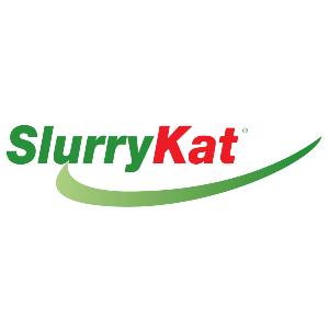 SlurryKat logo with green and red text and a swoosh underneath