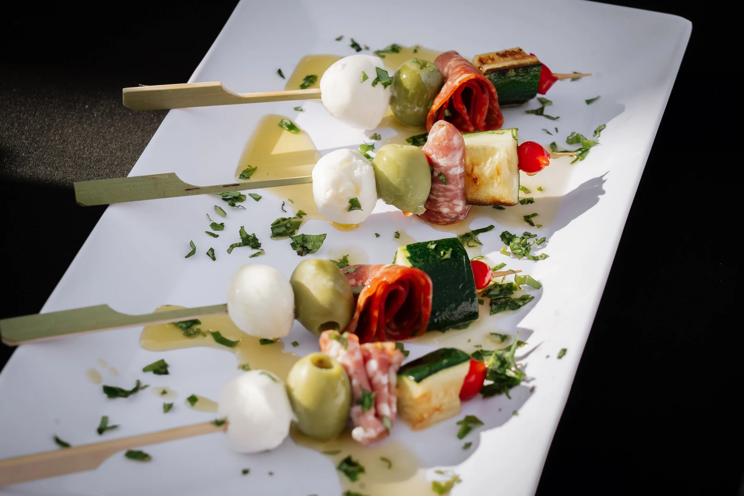 Wood-fired wedding catering buffet in Denver by Wildfire Cuisine Co.
