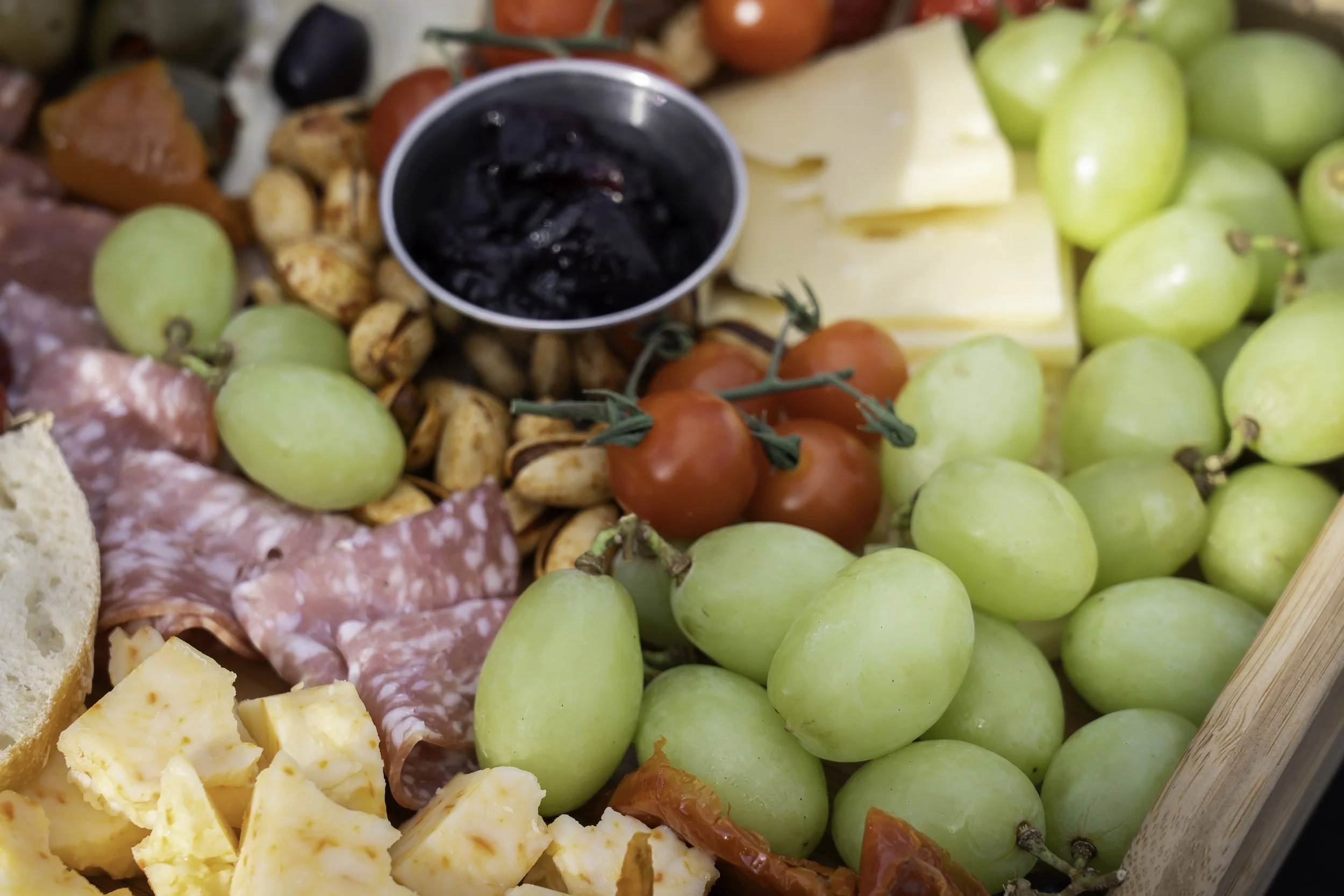 Wood-fired wedding catering buffet in Denver by Wildfire Cuisine Co.
