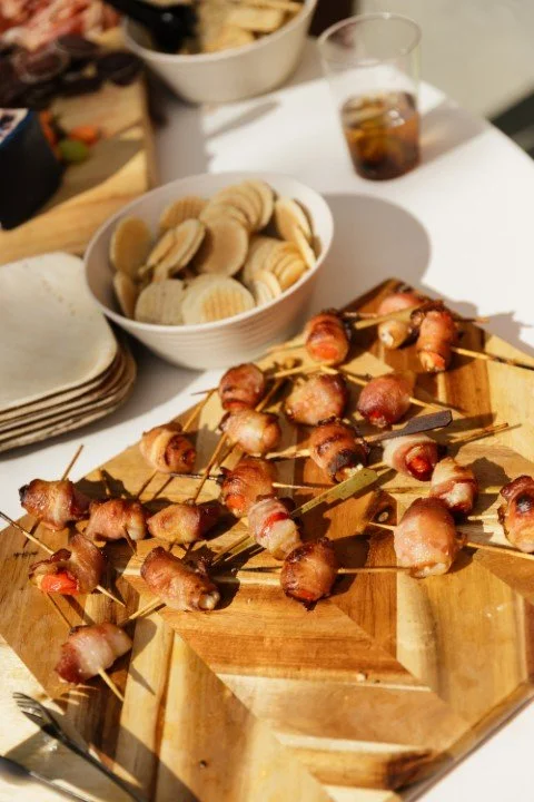 Wood-fired wedding catering buffet in Denver by Wildfire Cuisine Co.
