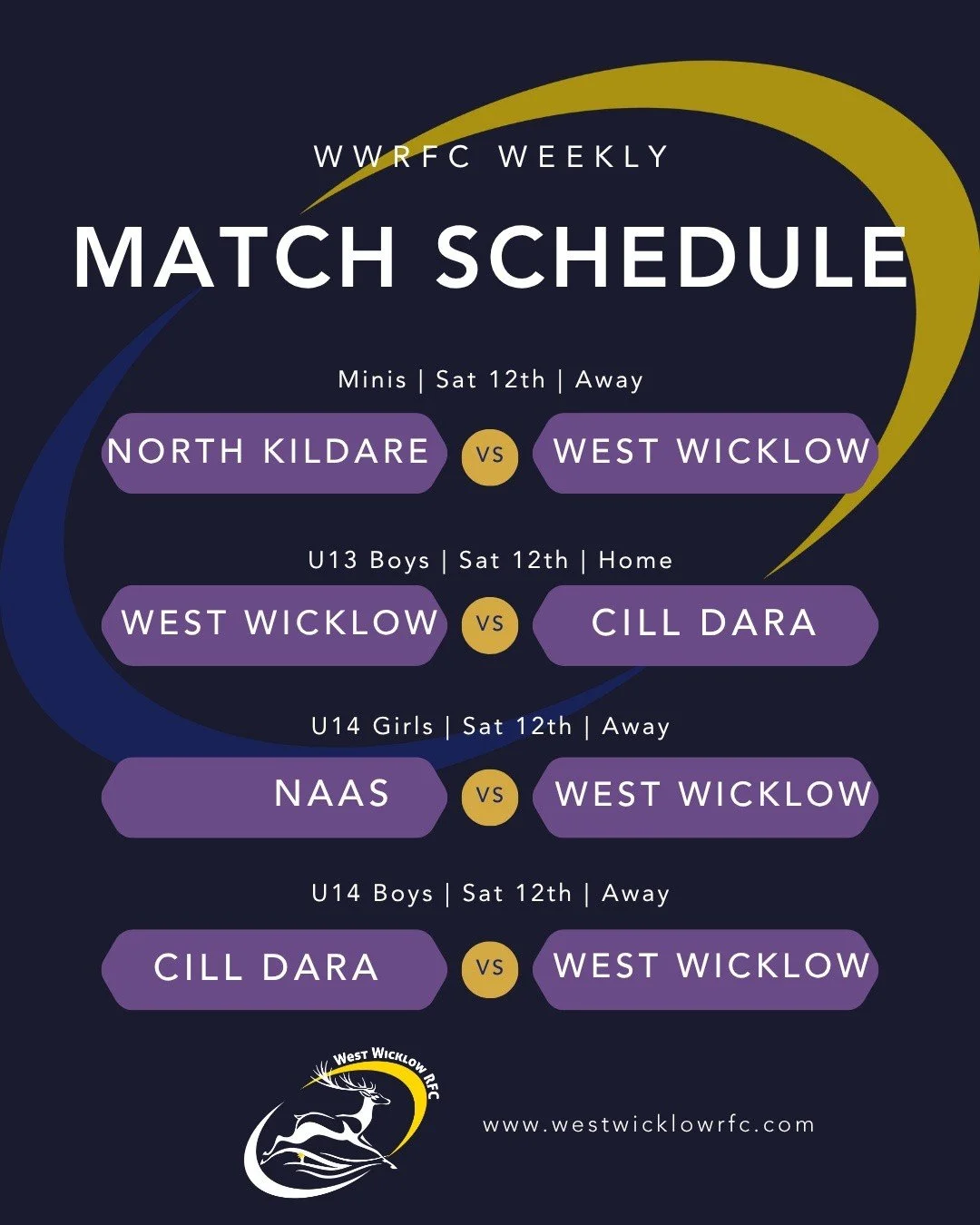 An action packed Saturday for WWRFC. Here's to a busy season ahead! 
 #WestWicklowRFC #GirlsRugby #rugbycommunity #WestWicklow