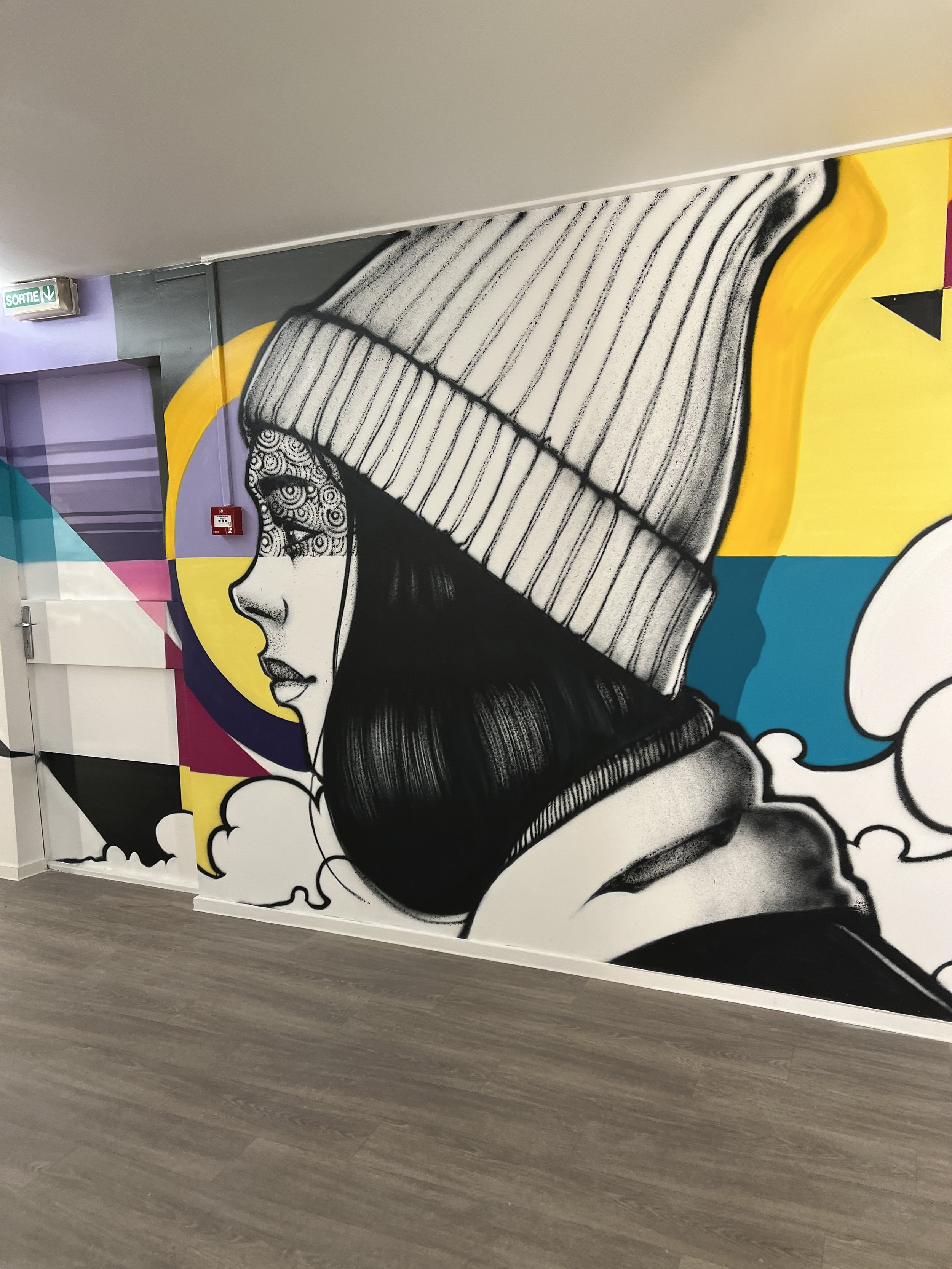 Fresque Universitaire — Le Mec Blasé, Crous Versailles | Artistes Muralistes