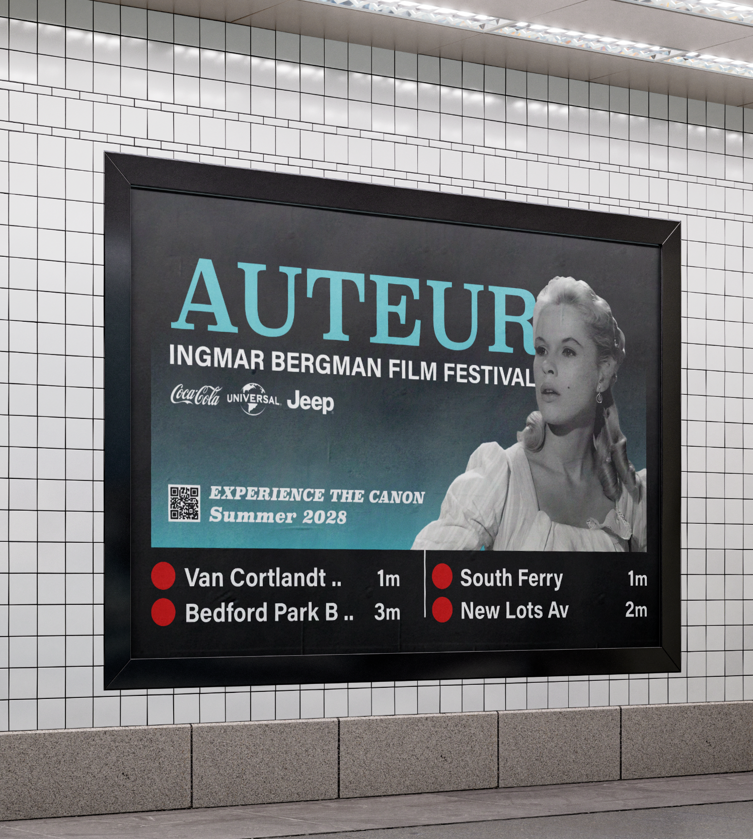 Auteur Film Festival Ingmar Bergman urban transit panel ad