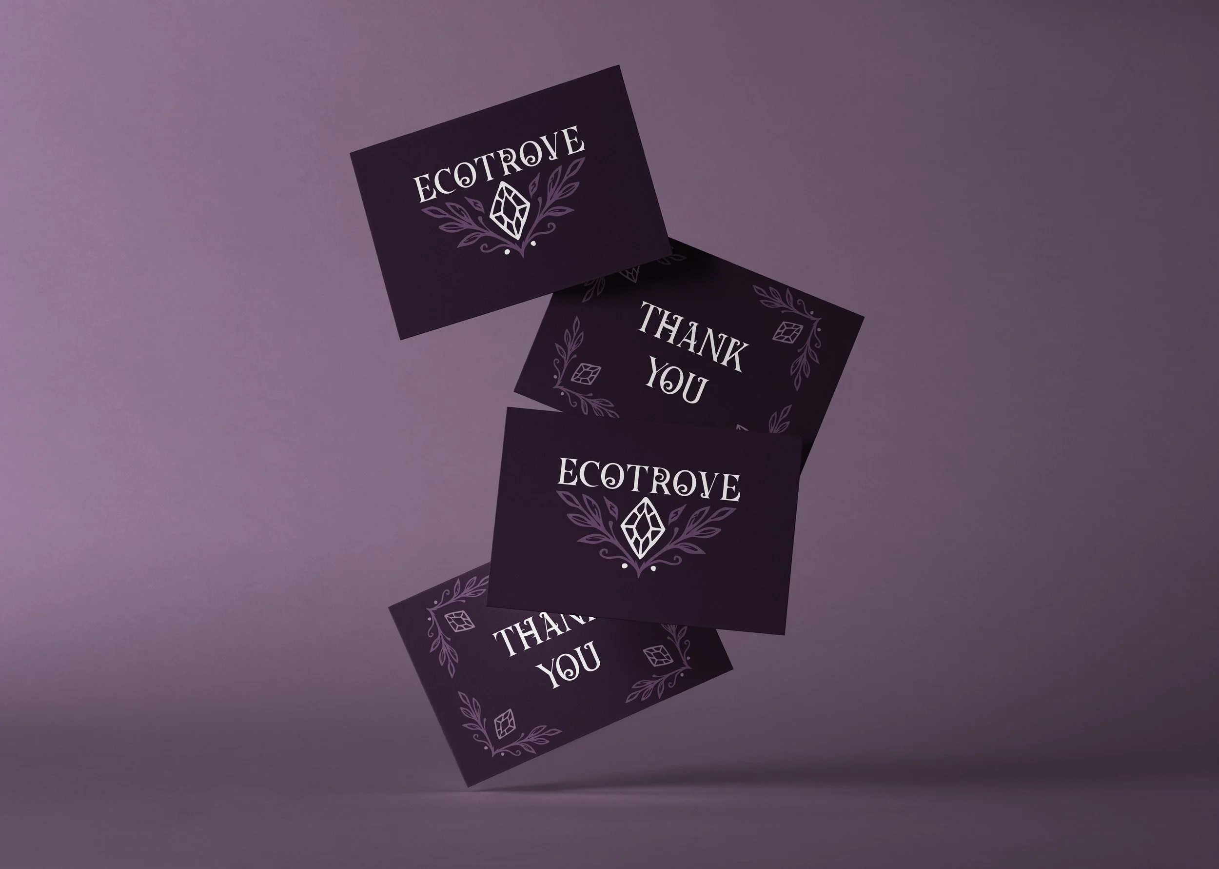 Ecotrove thrifting subscription box thank you card mockup